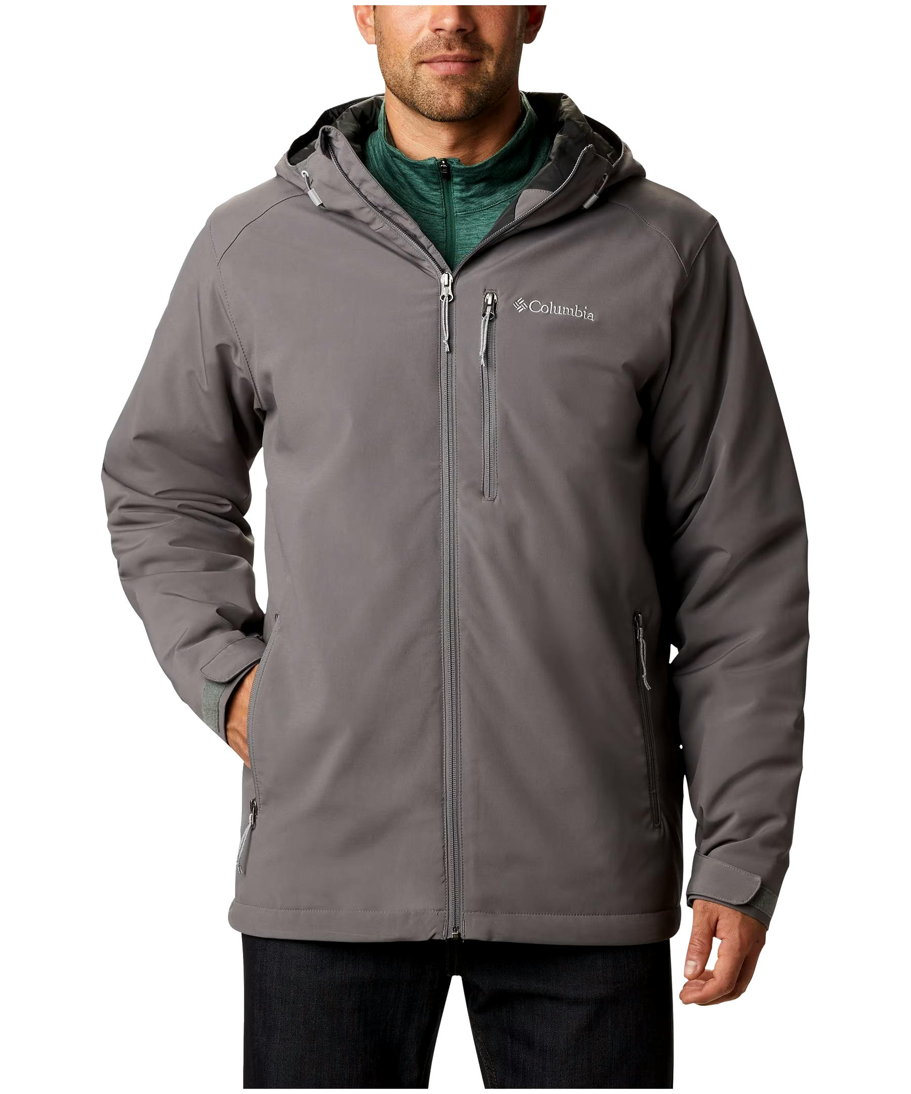 Columbia Men's Gate Racer Water Resistant Hooded Insulated Softshell Jacket