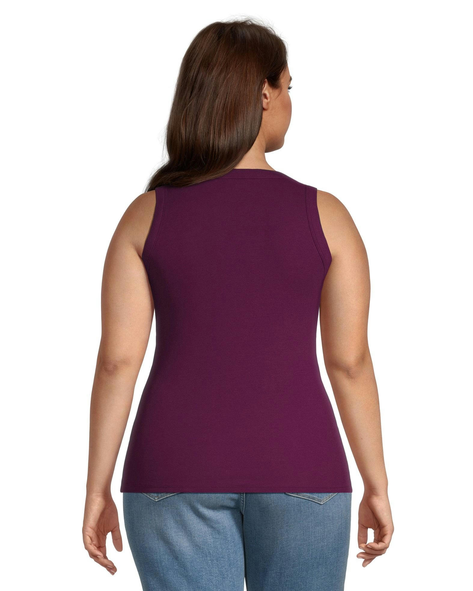 Denver Hayes Women's Fitted High Neck Ribbed Tank Top