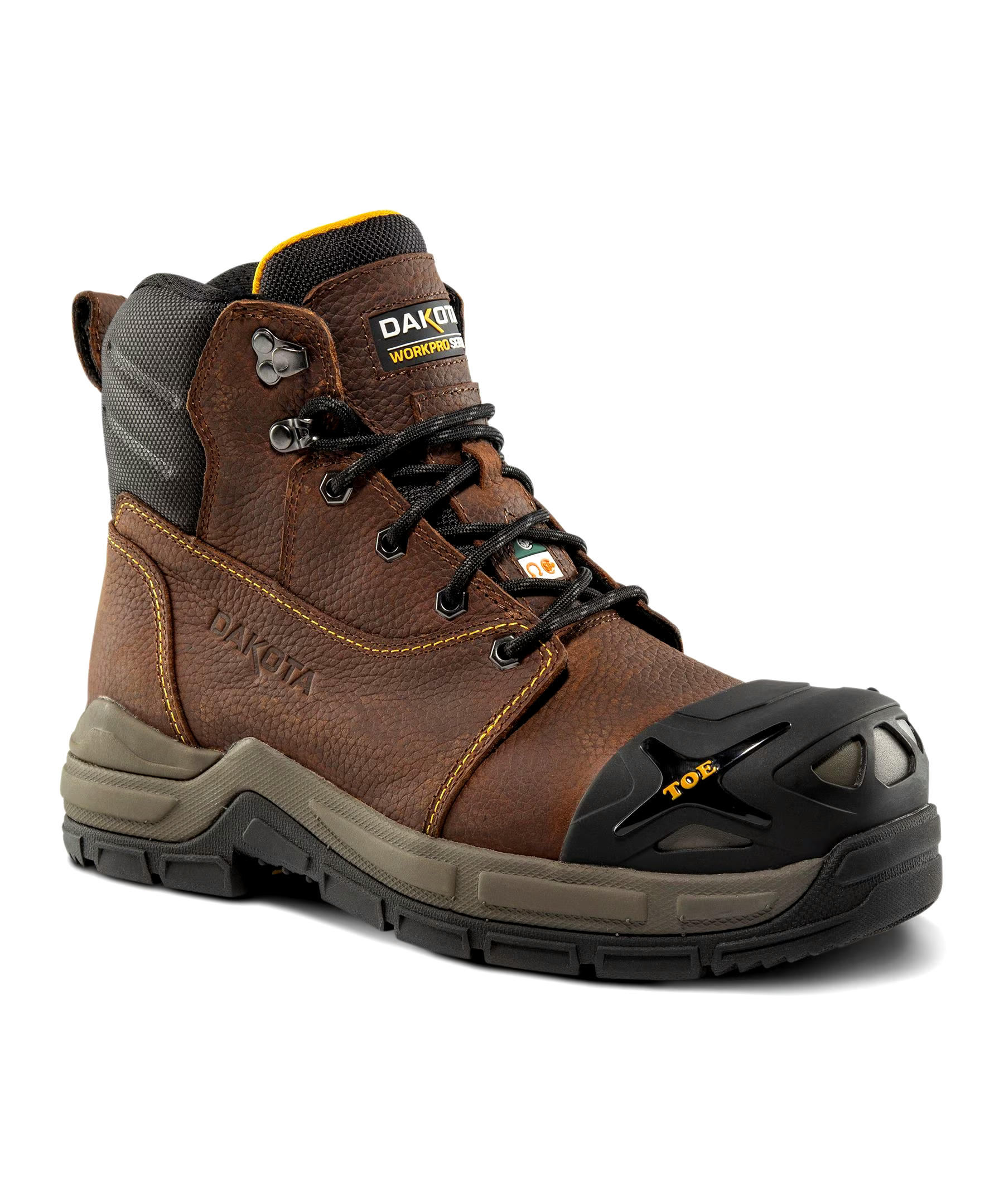 Dakota WorkPro Men's X-Toe 6-Inch Steel Toe Composite Plate Waterproof T-Max Insulated Work Boots