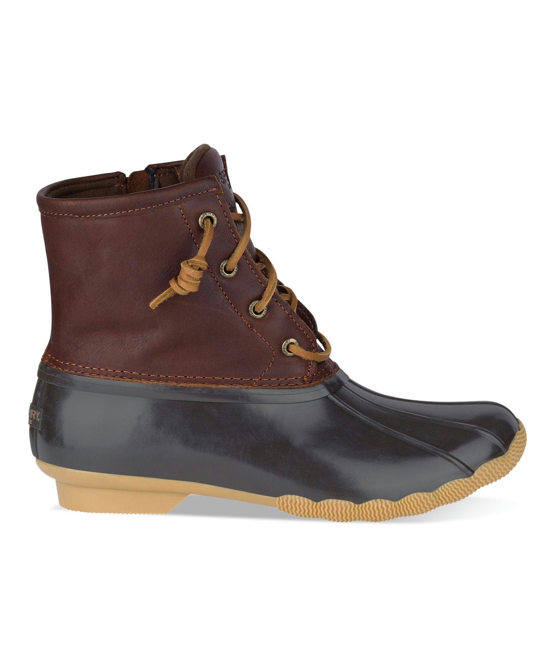 Sperry Women's Saltwater Waterproof Lined Duck Boots - Dark Brown