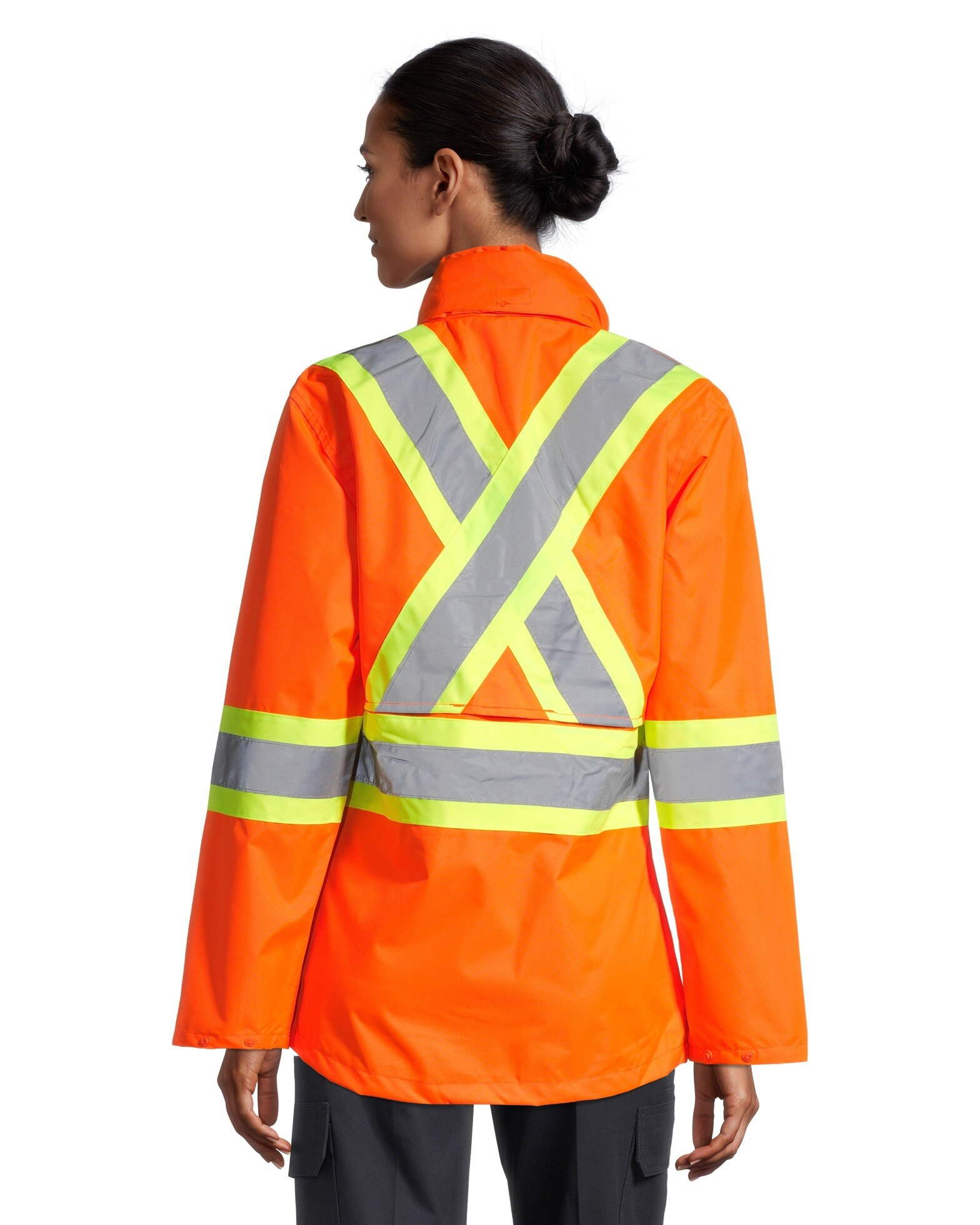 Pioneer Women's Hi-Vis Waterproof Traffic Control Orange Jacket