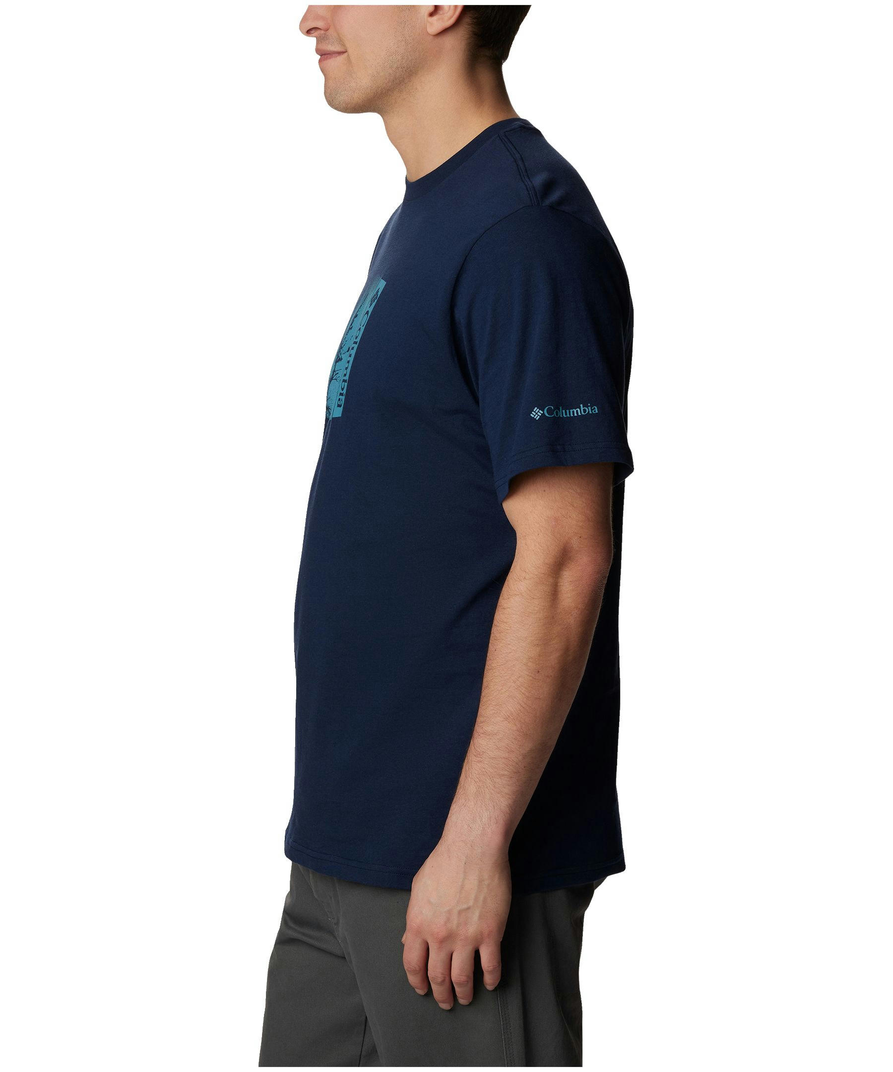 Columbia Men's Rockaway River Logo Graphic Comfort Stretch Crewneck T Shirt