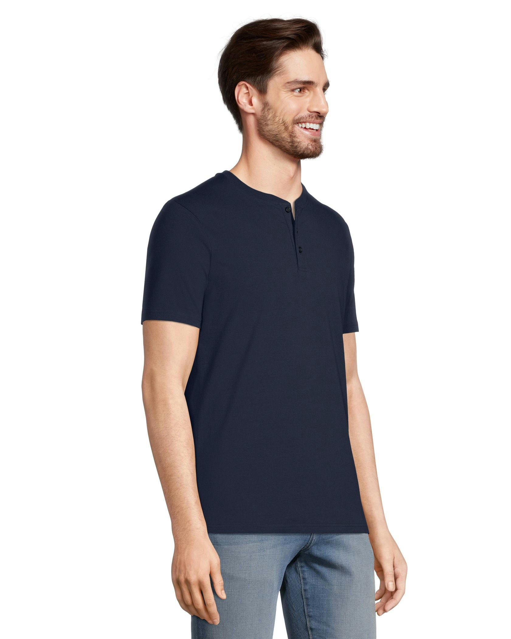 Men's Stretch Short Sleeve Henley Shirt