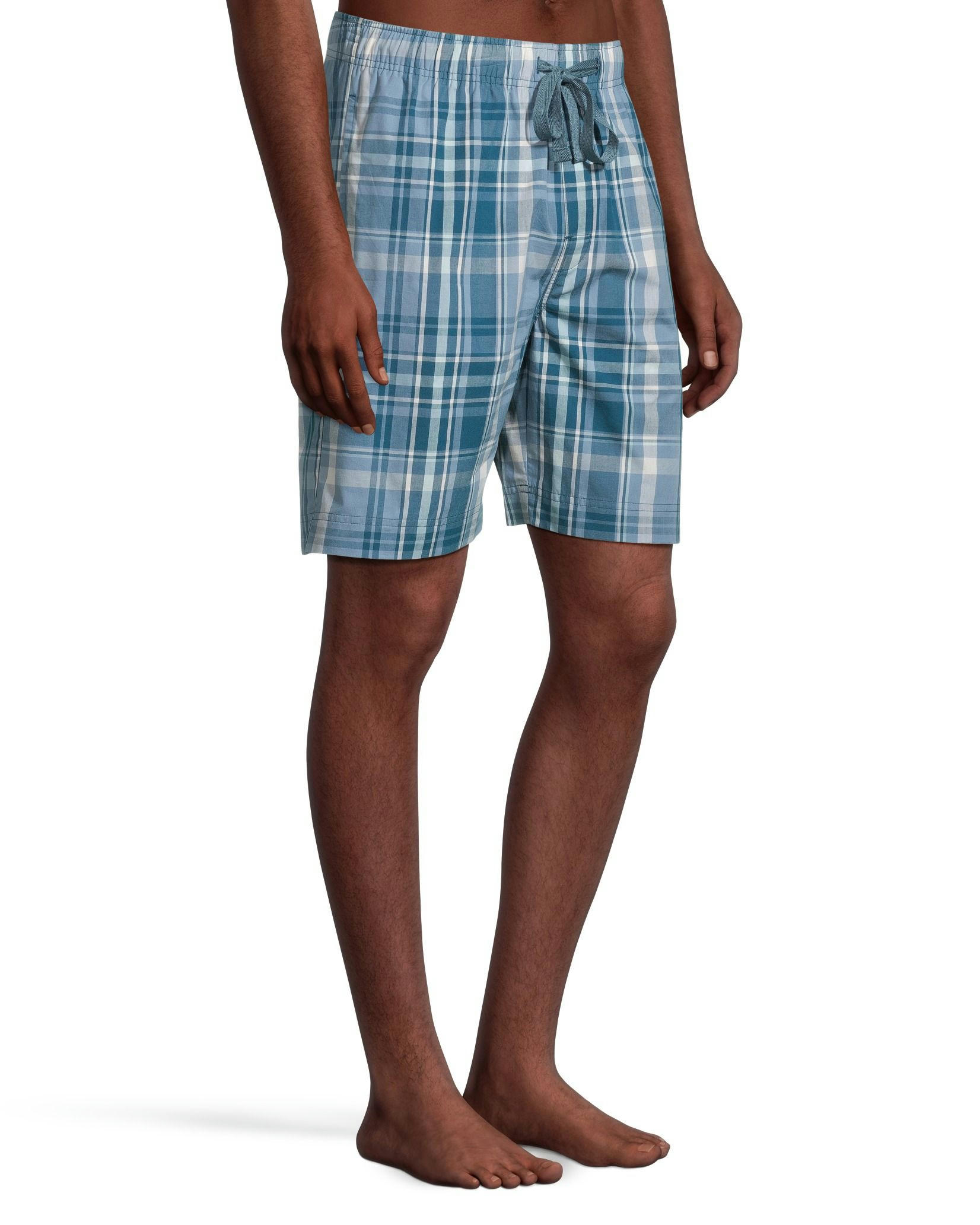 Denver Hayes Men's Woven Plaid Lounge Shorts