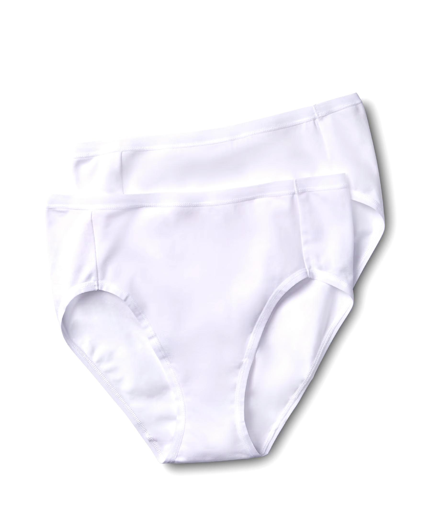 Denver Hayes Women's 2 Pack Perfect Fit Cotton Stretch Hi Cut Panty