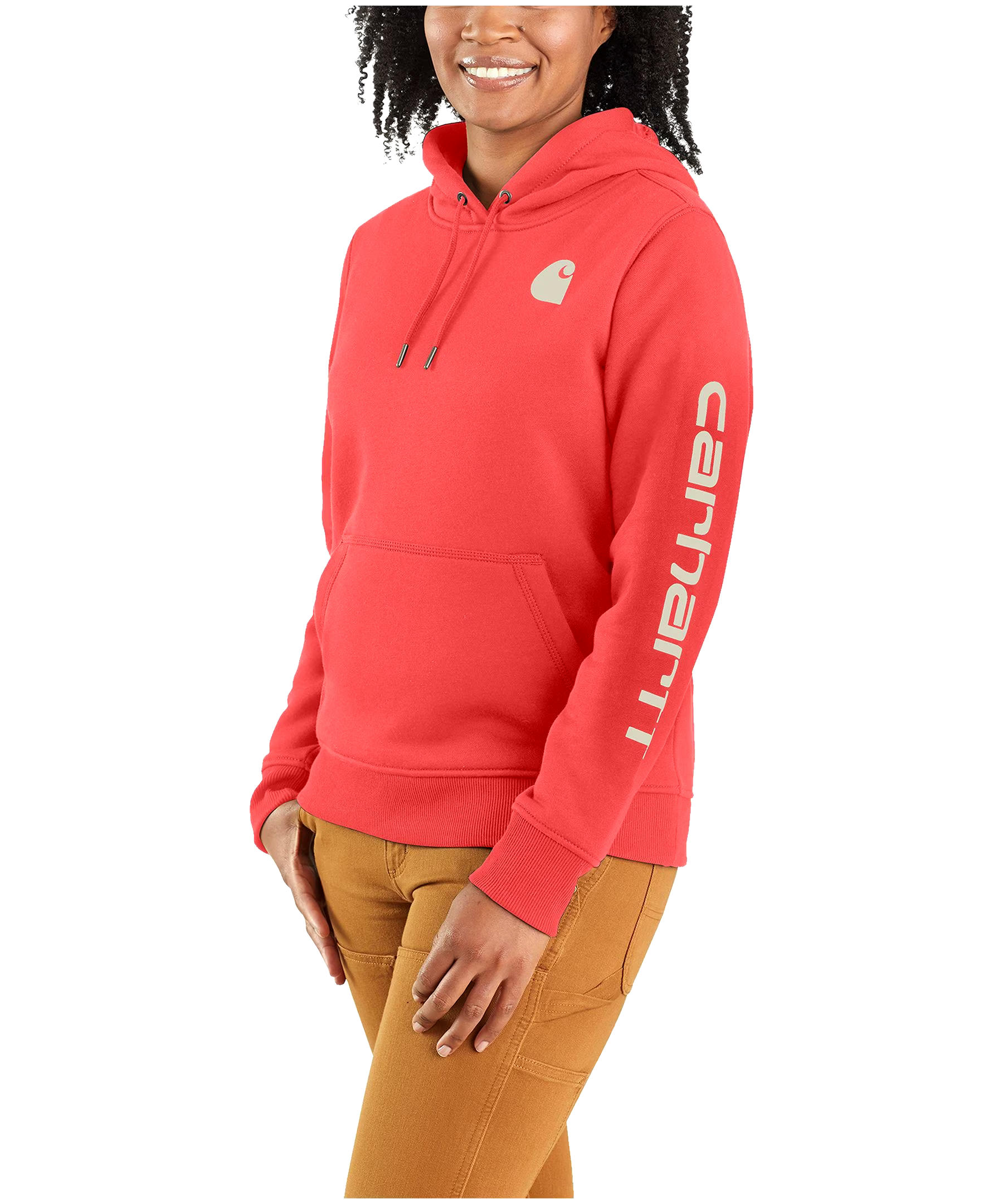 Carhartt Women's Relaxed Fit Sleeve Logo Graphic Hoodie
