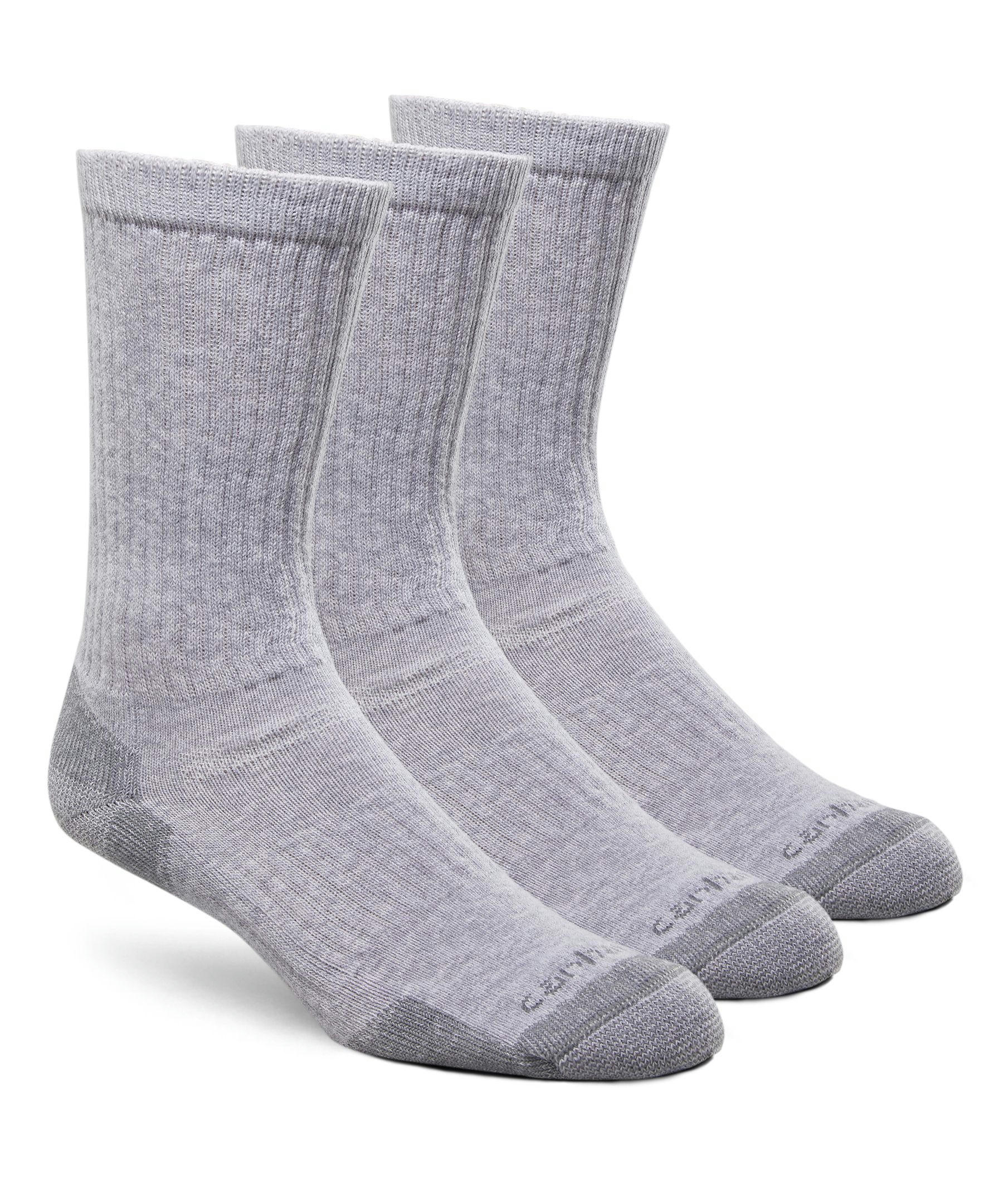 Carhartt Men's Midweight Cotton-Blend Crew Work Socks - 3-pack