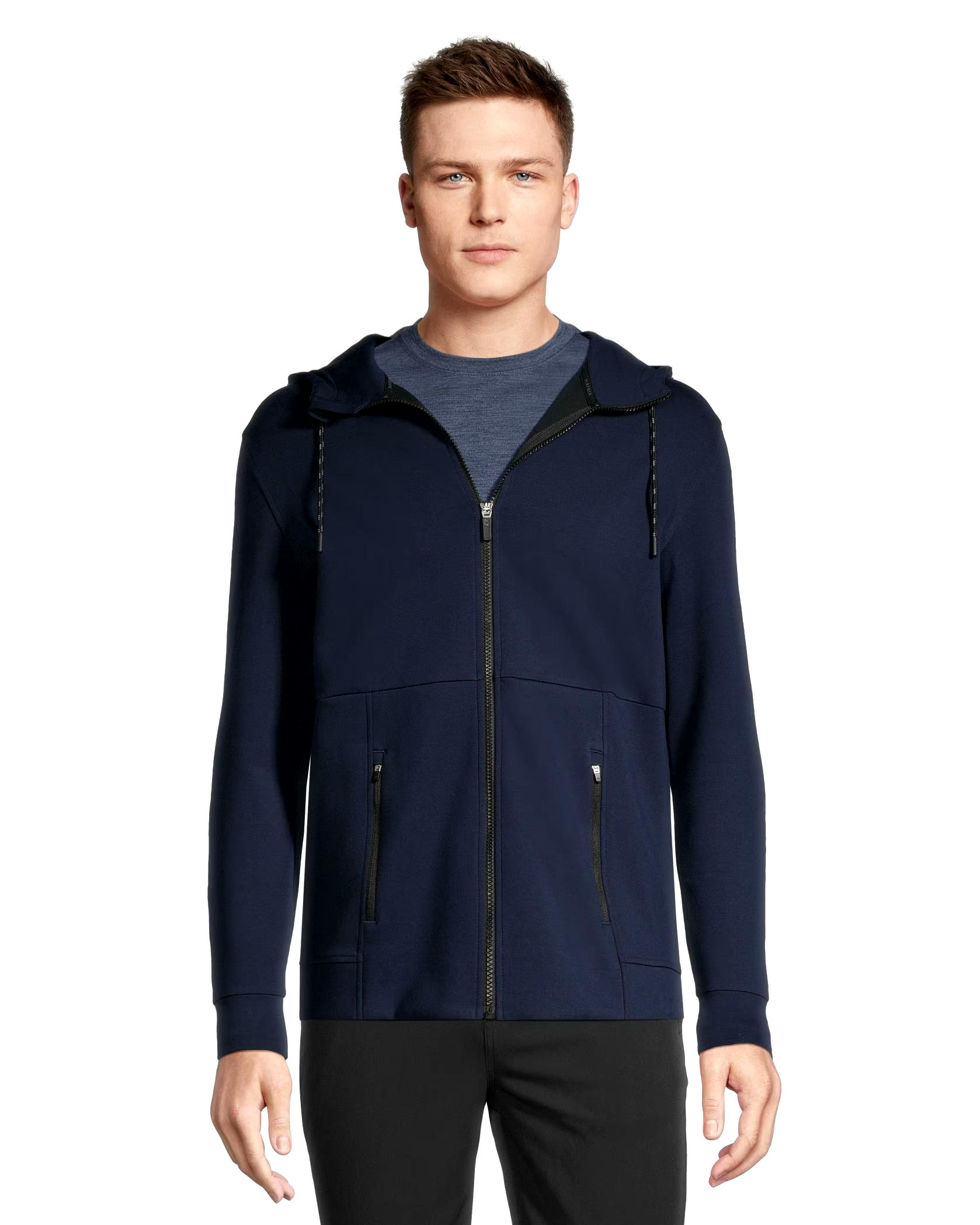 Matrix Men's Double-Knit Stretch Fabric Full Zip Hoodie