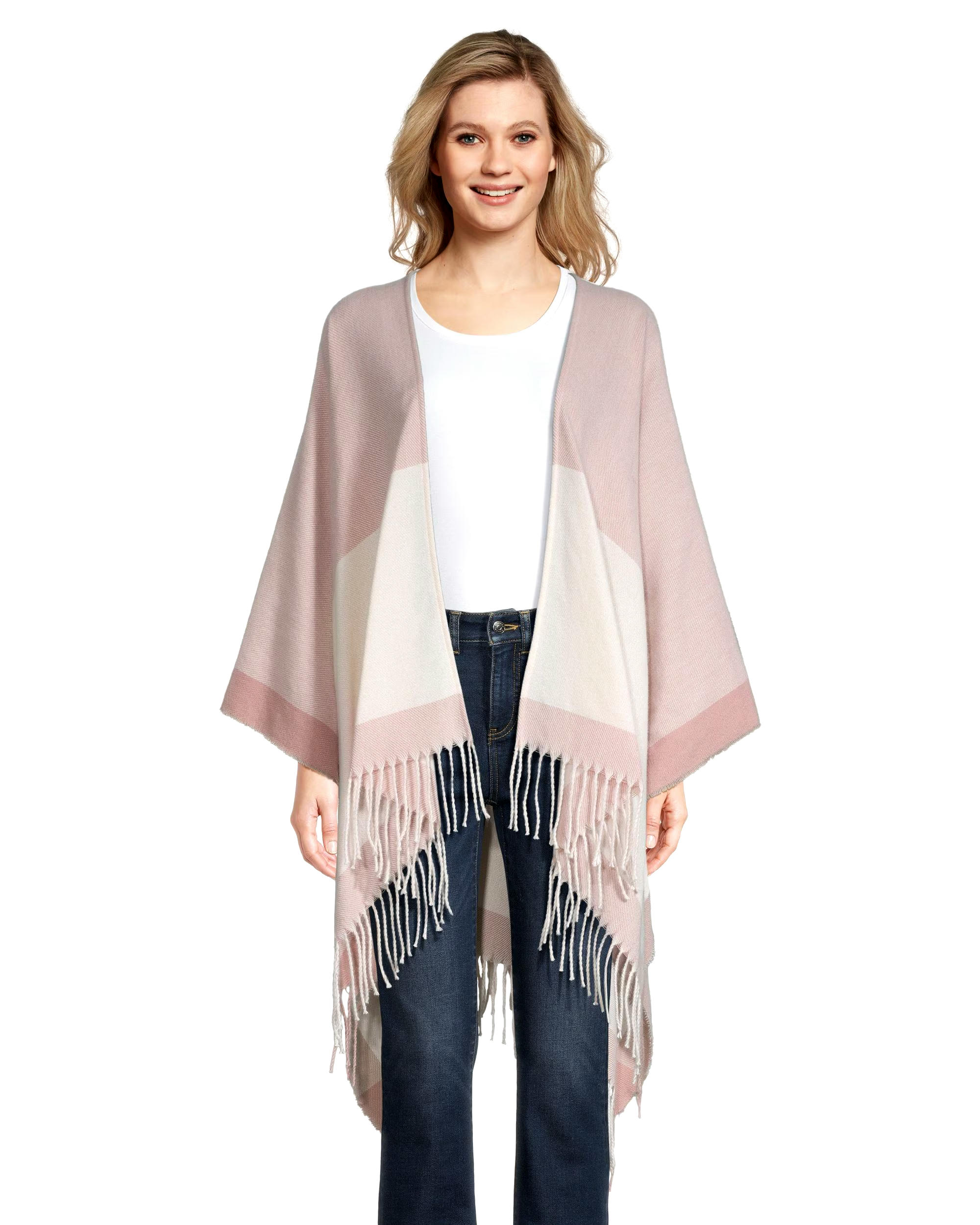 Denver Hayes Women's Colourblock Fringe Ruana