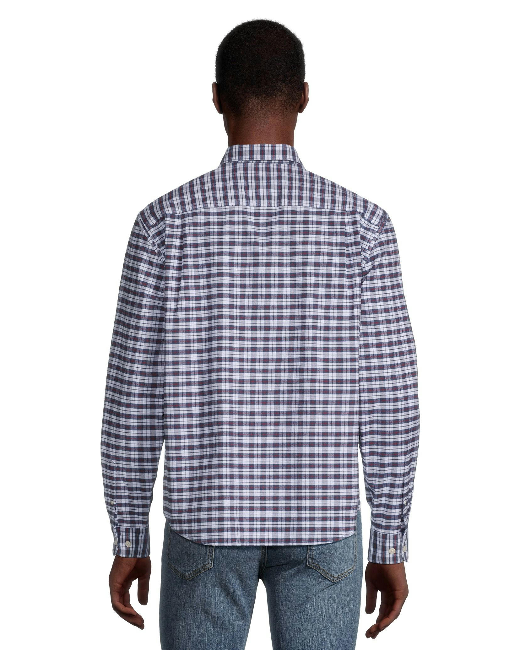 Denver Hayes Men's Stretch Oxford Classic Fit Long Sleeve Button Down Shirt