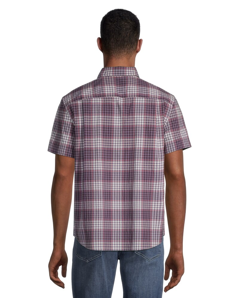 Denver Hayes Men's Modern Fit Short Sleeve Plaid Casual Sport Shirt