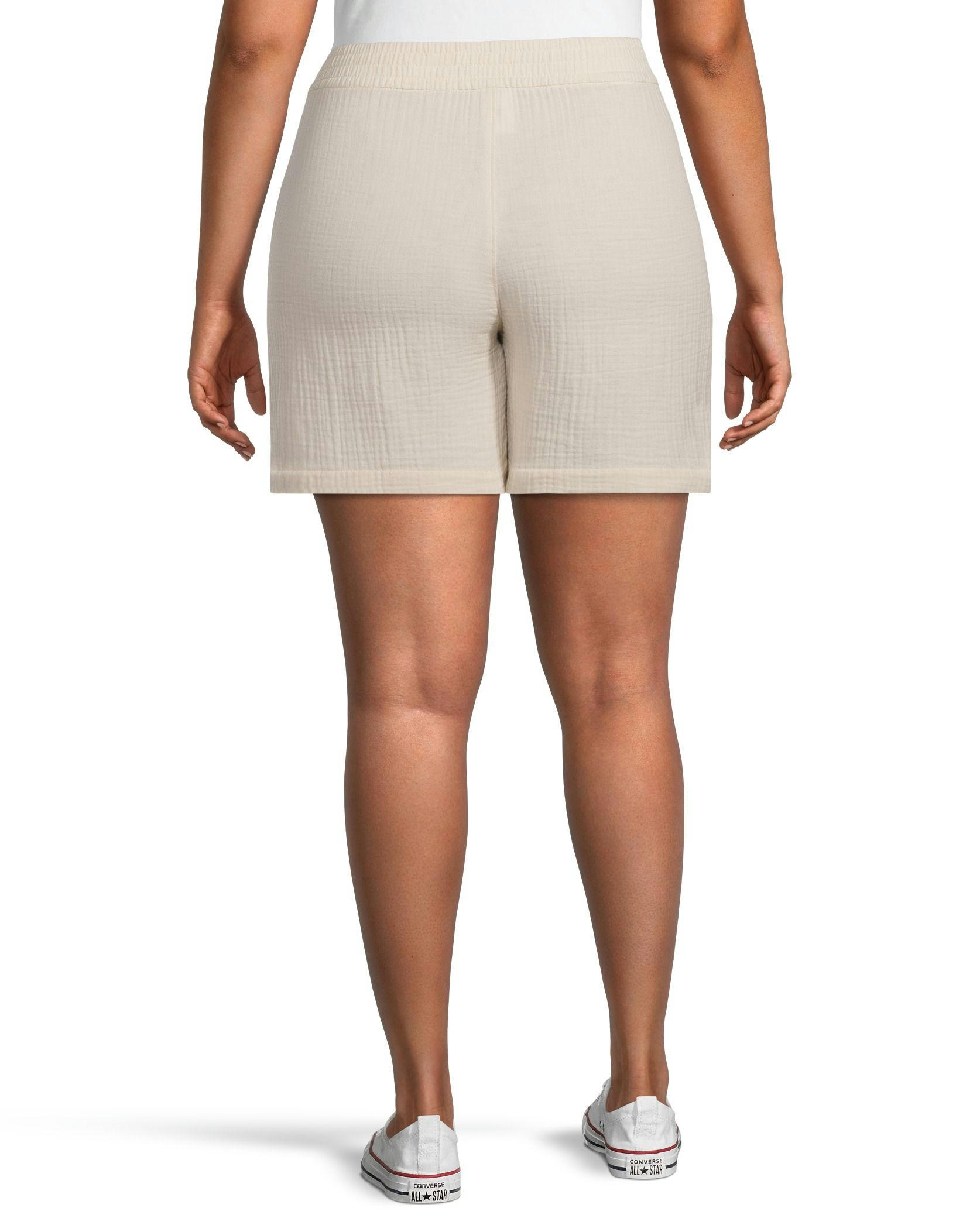 FarWest Women's Double Gauze Lightweight Pull On Shorts