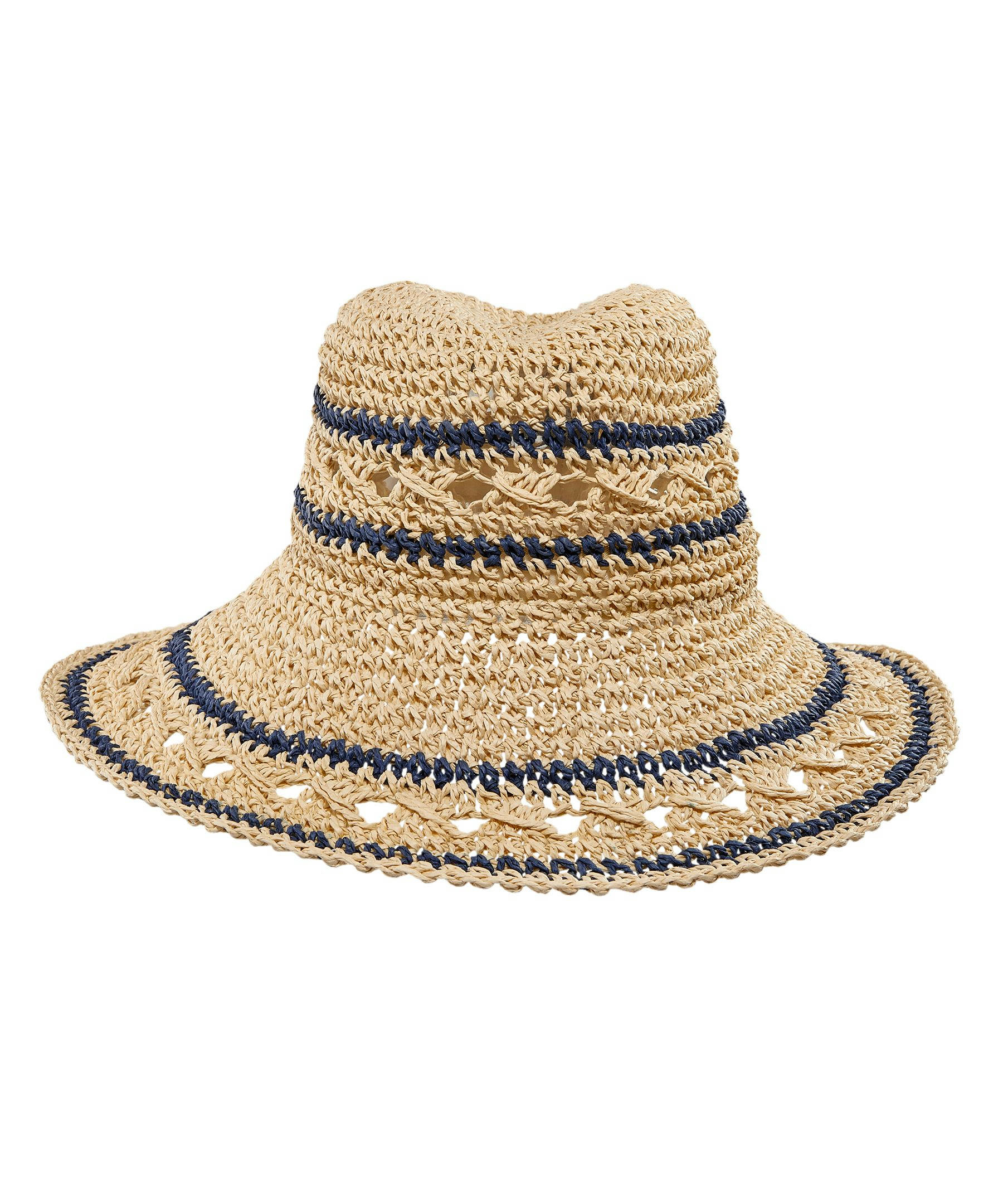 FarWest Women's Straw Crochet Hat