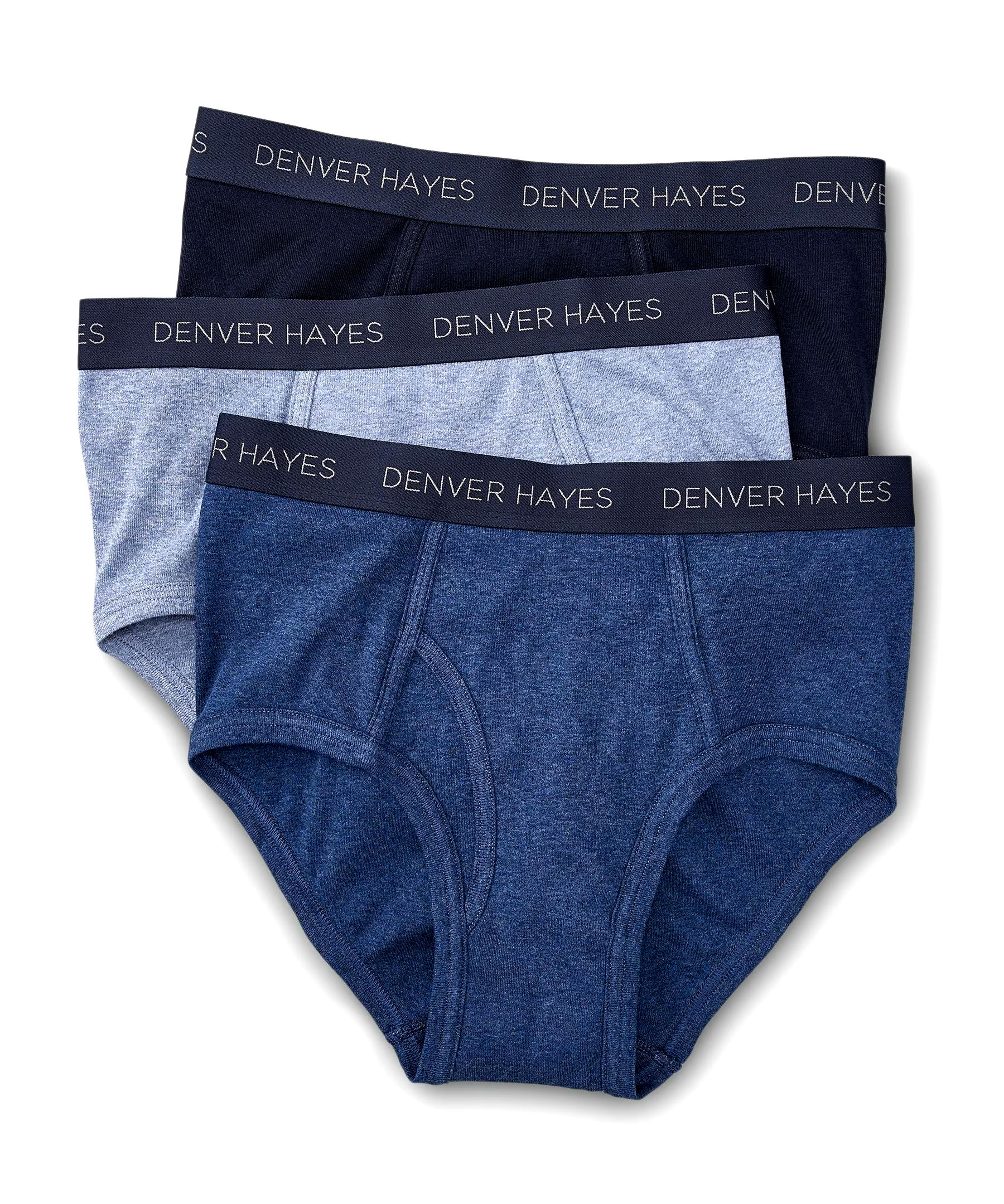Denver Hayes Men's Classic 3 Pack Underwear Basic Briefs