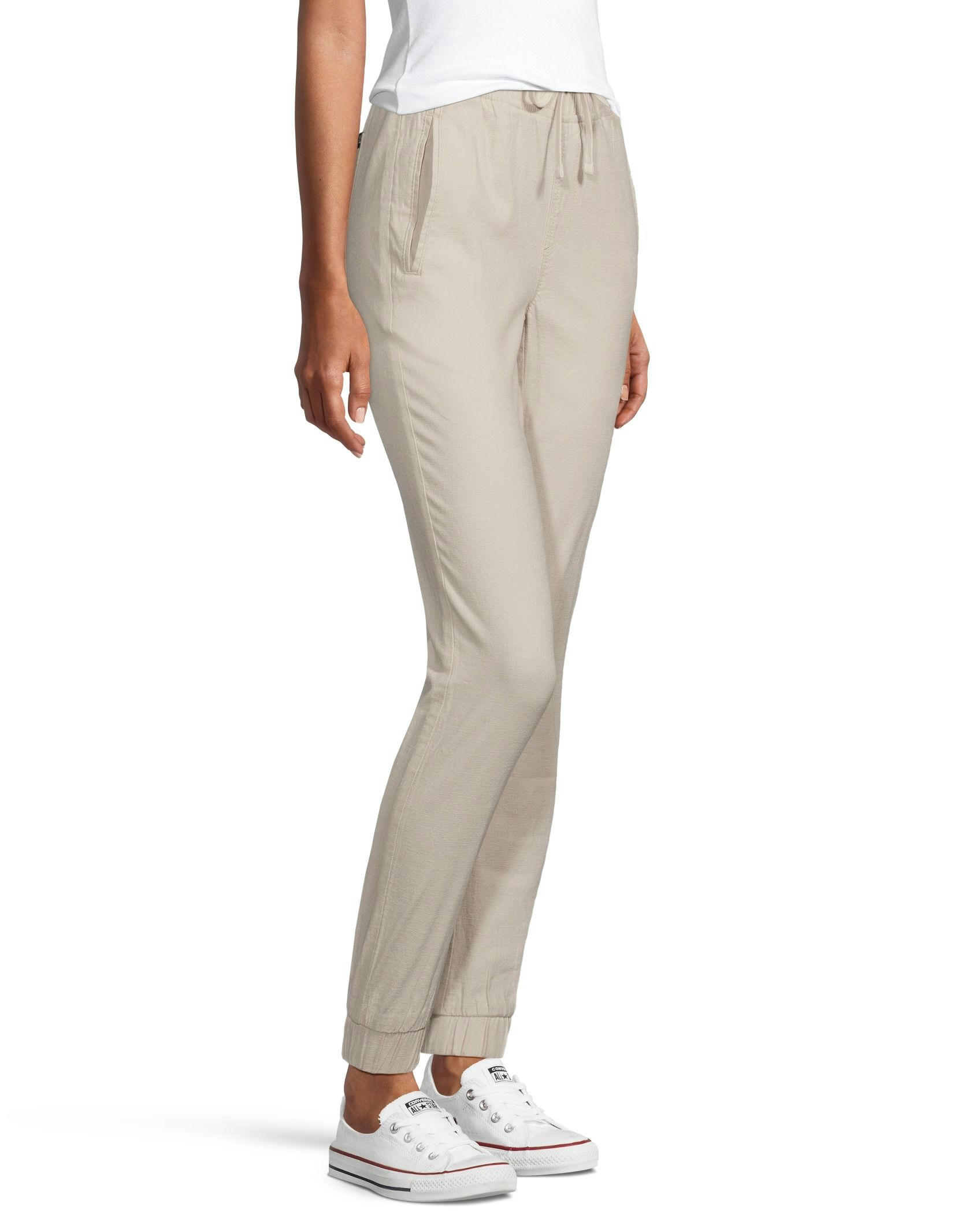 Denver Hayes Women's Linen High Rise Jogger Pants
