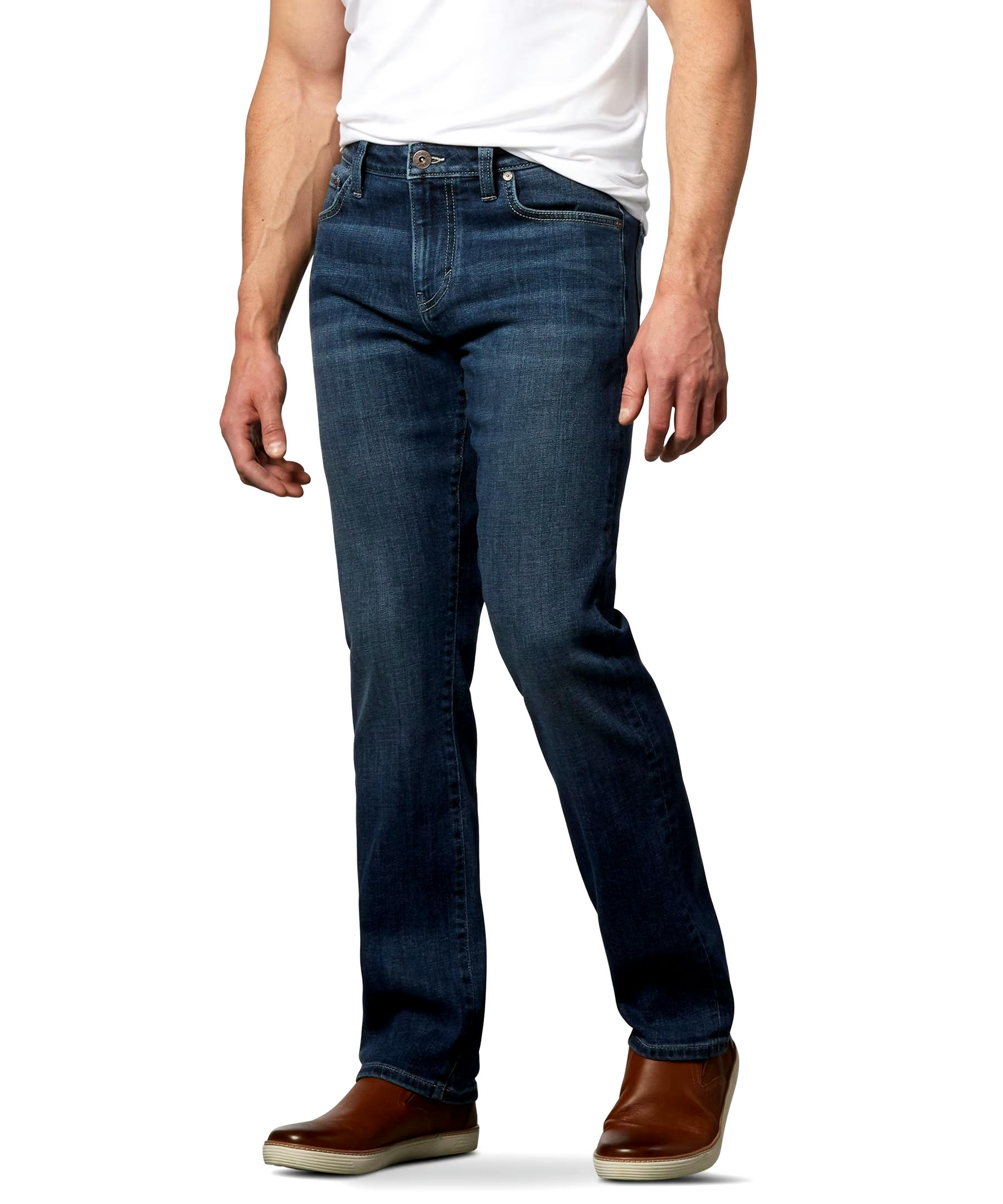 Denver Hayes Men's Stretch Straight Leg Jeans with FLEXTECH Waistband