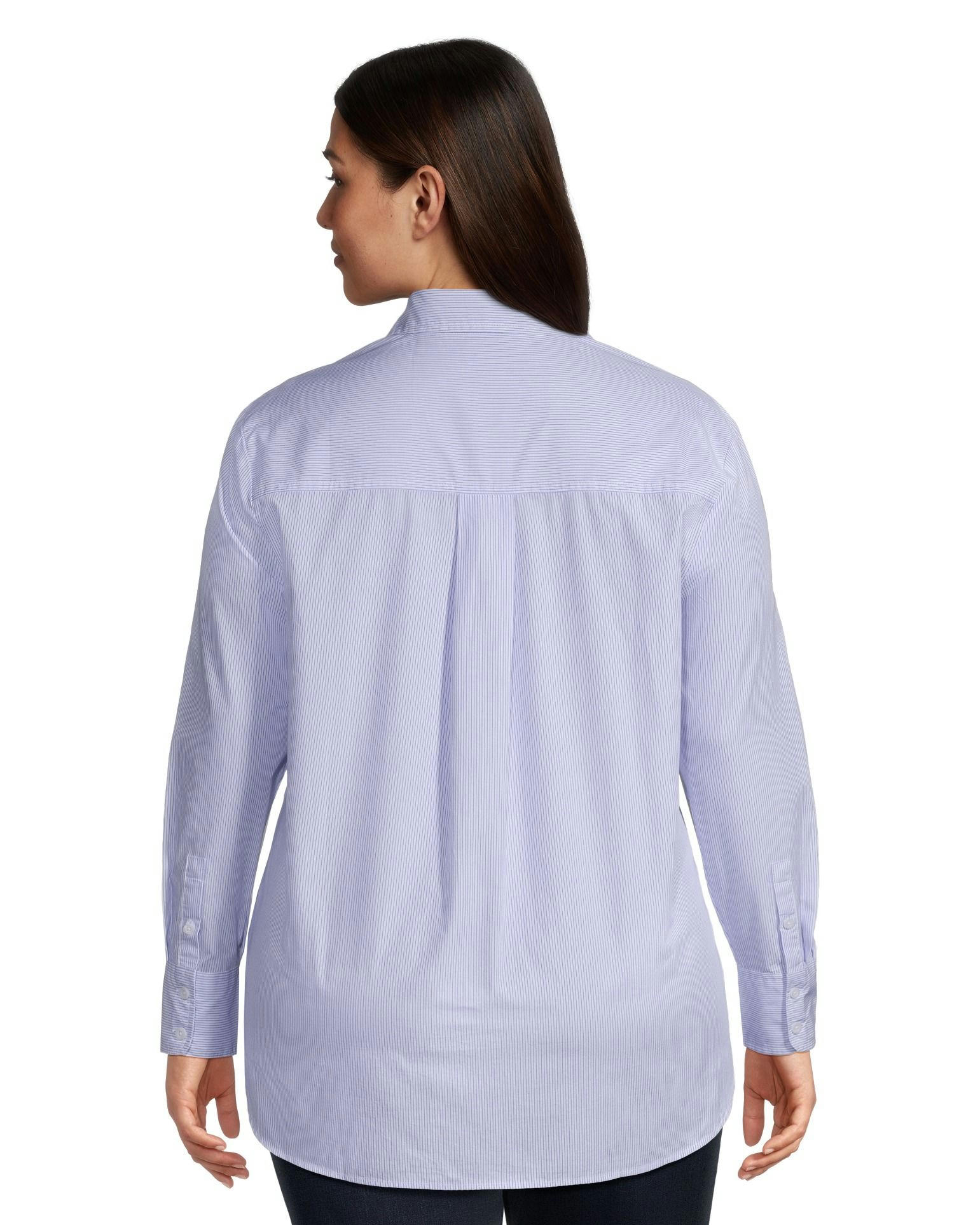 Denver Hayes Women's Semi Fitted Long Sleeve Button Up Shirt