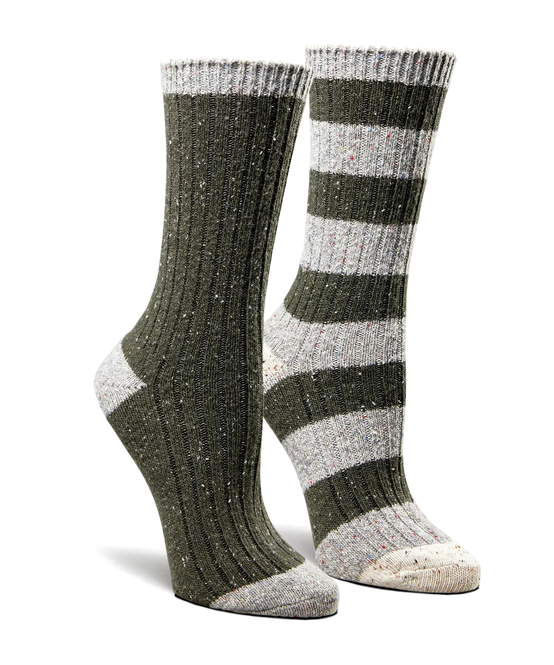 Denver Hayes Women's 2 Pack Rib Knit Sweater Crew Socks