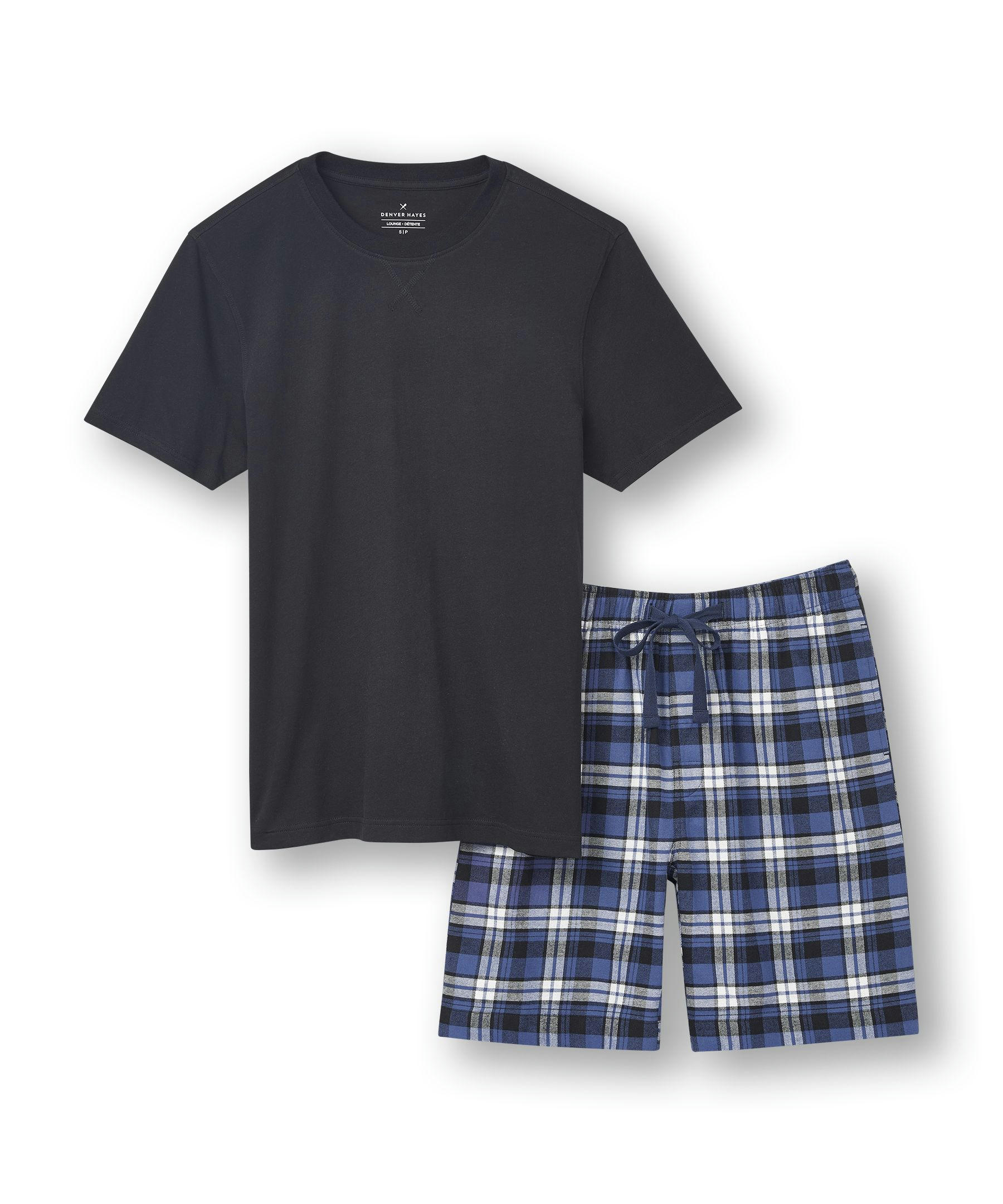 Denver Hayes Men's Woven Short and T Shirt Set