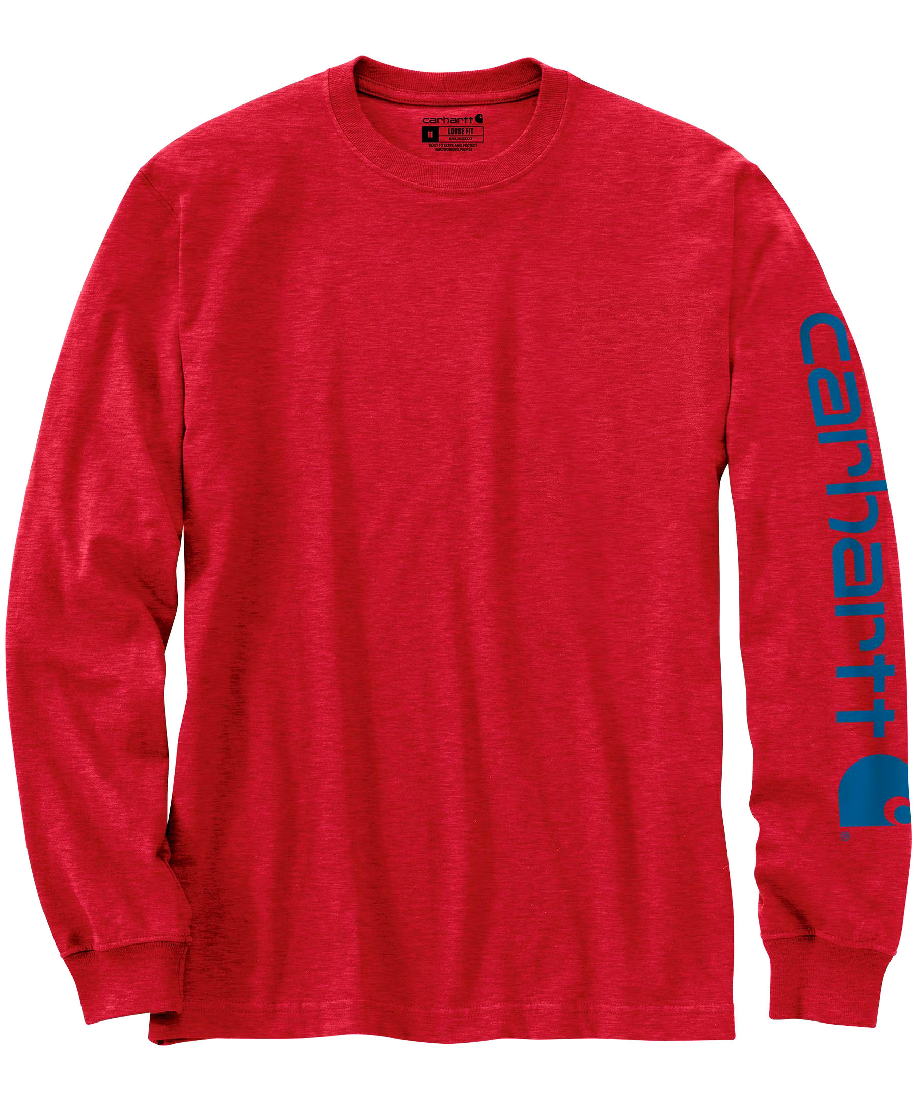 Carhartt Men's Loose Fit Sleeve Logo Long Sleeve Graphic T Shirt