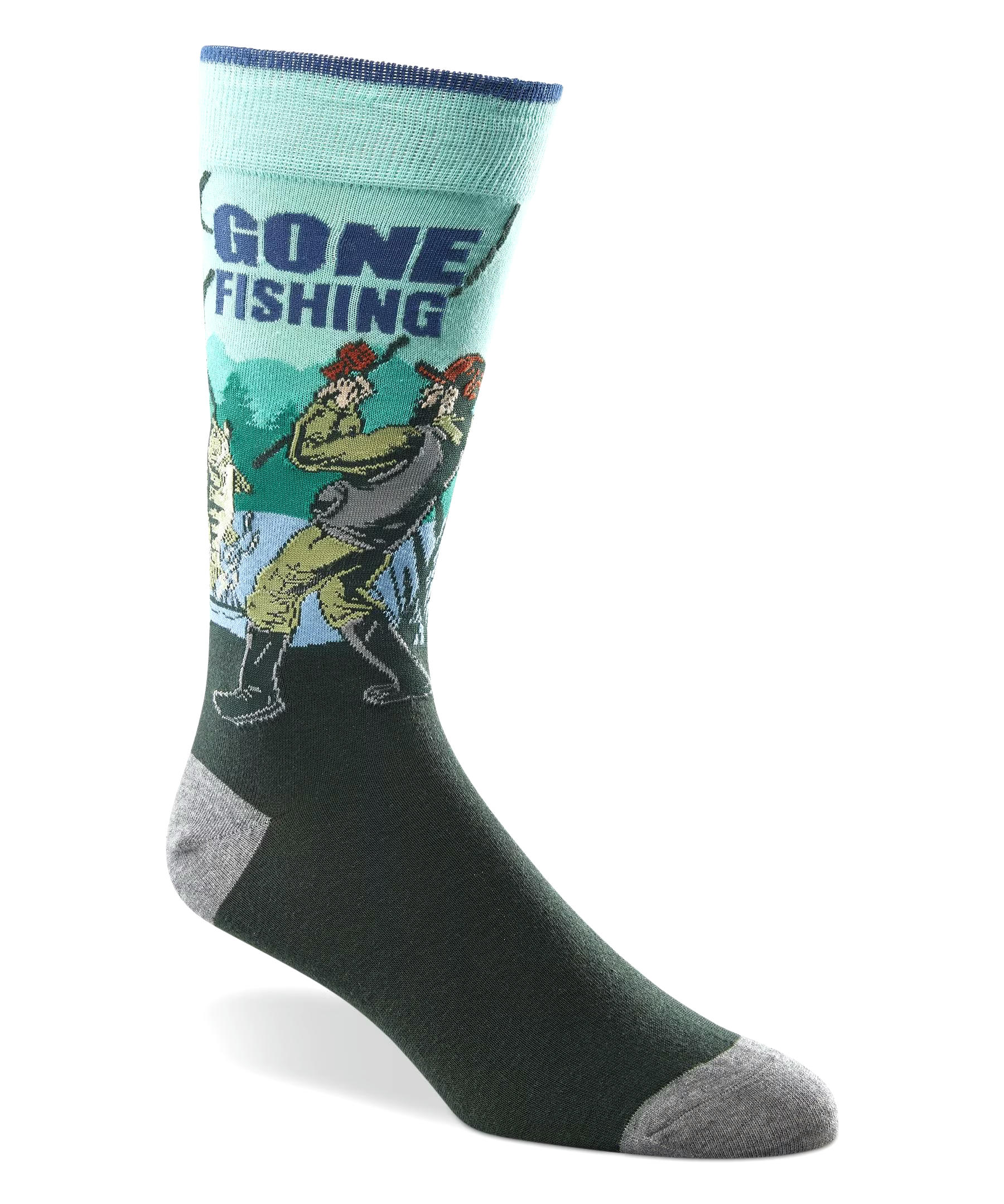 Denver Hayes Men's FRESHTECH® Sport Pattern Casual Crew Socks