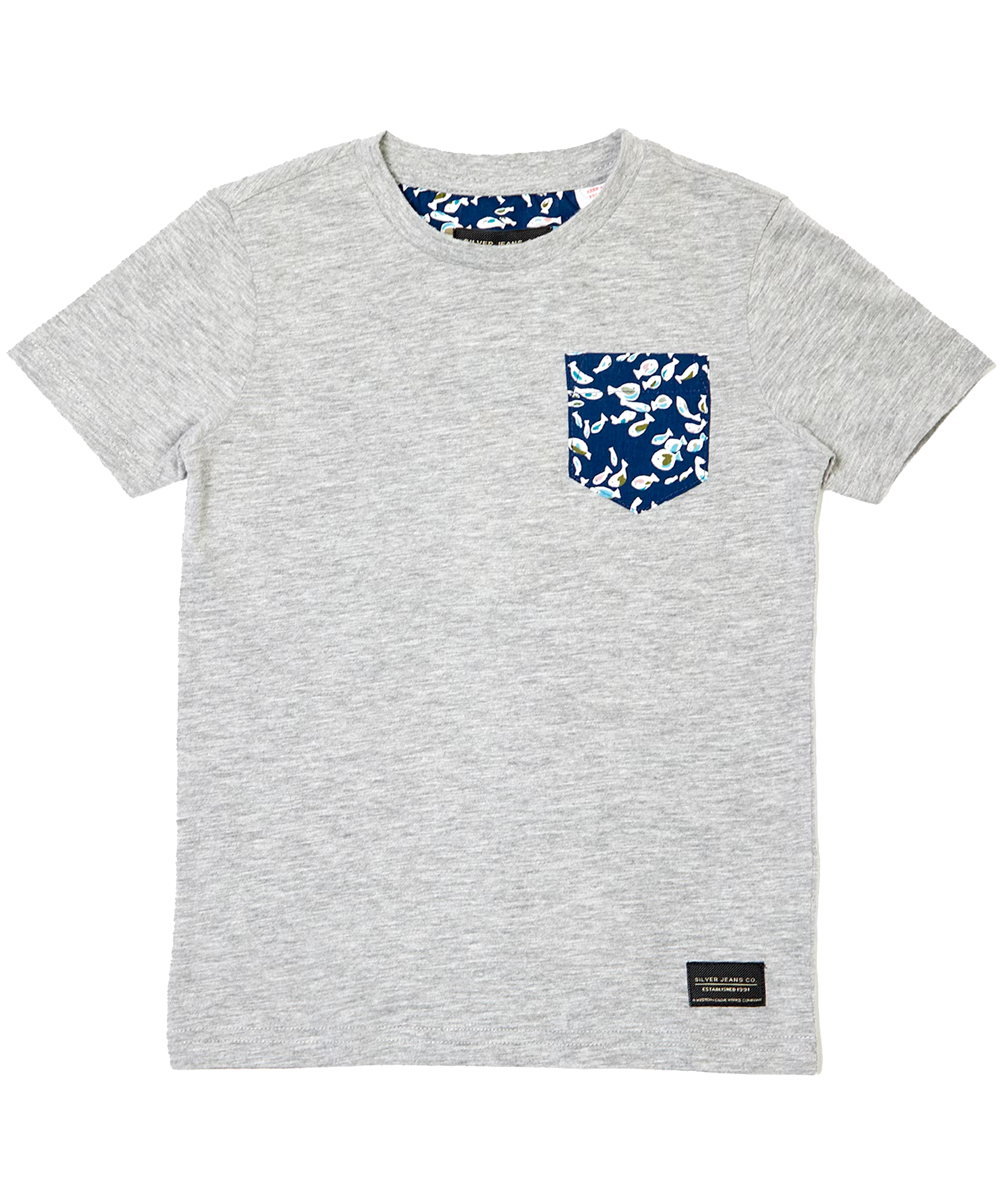 Youth Boys' Crewneck T Shirt with Contrast Pocket