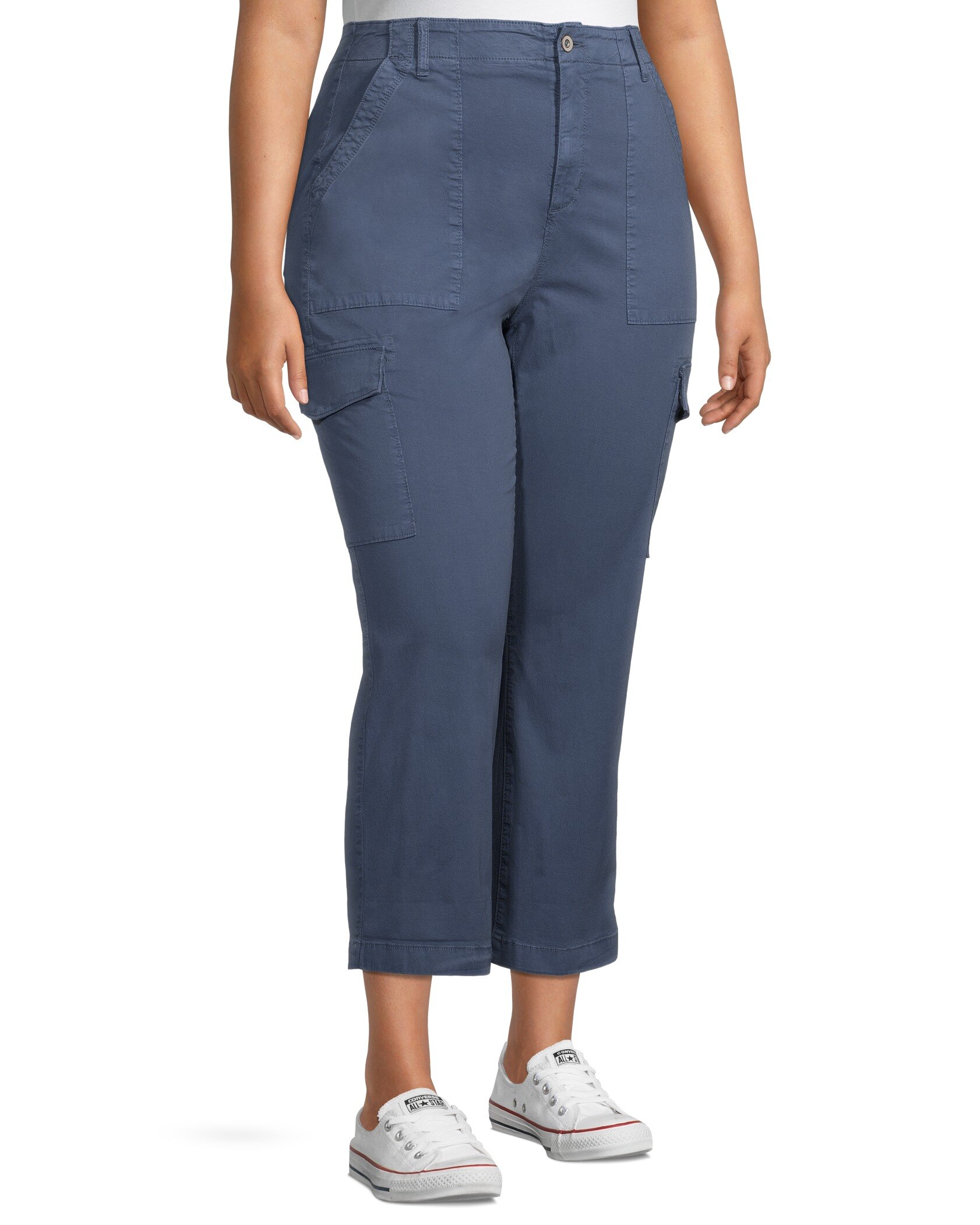 Denver Hayes Women's Garment Wash High Rise Crop Pants