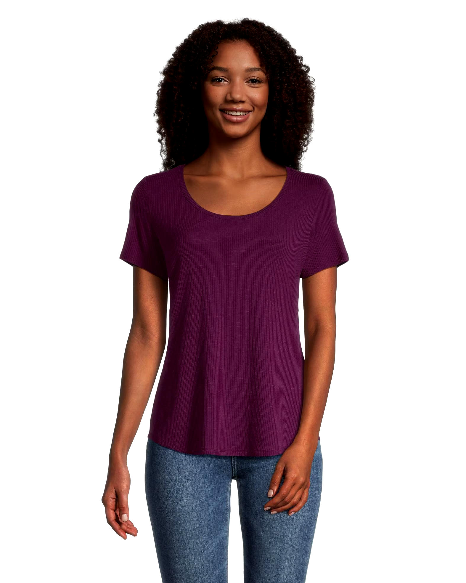 Denver Hayes Women's Relaxed Fit Scoop Neck T Shirt