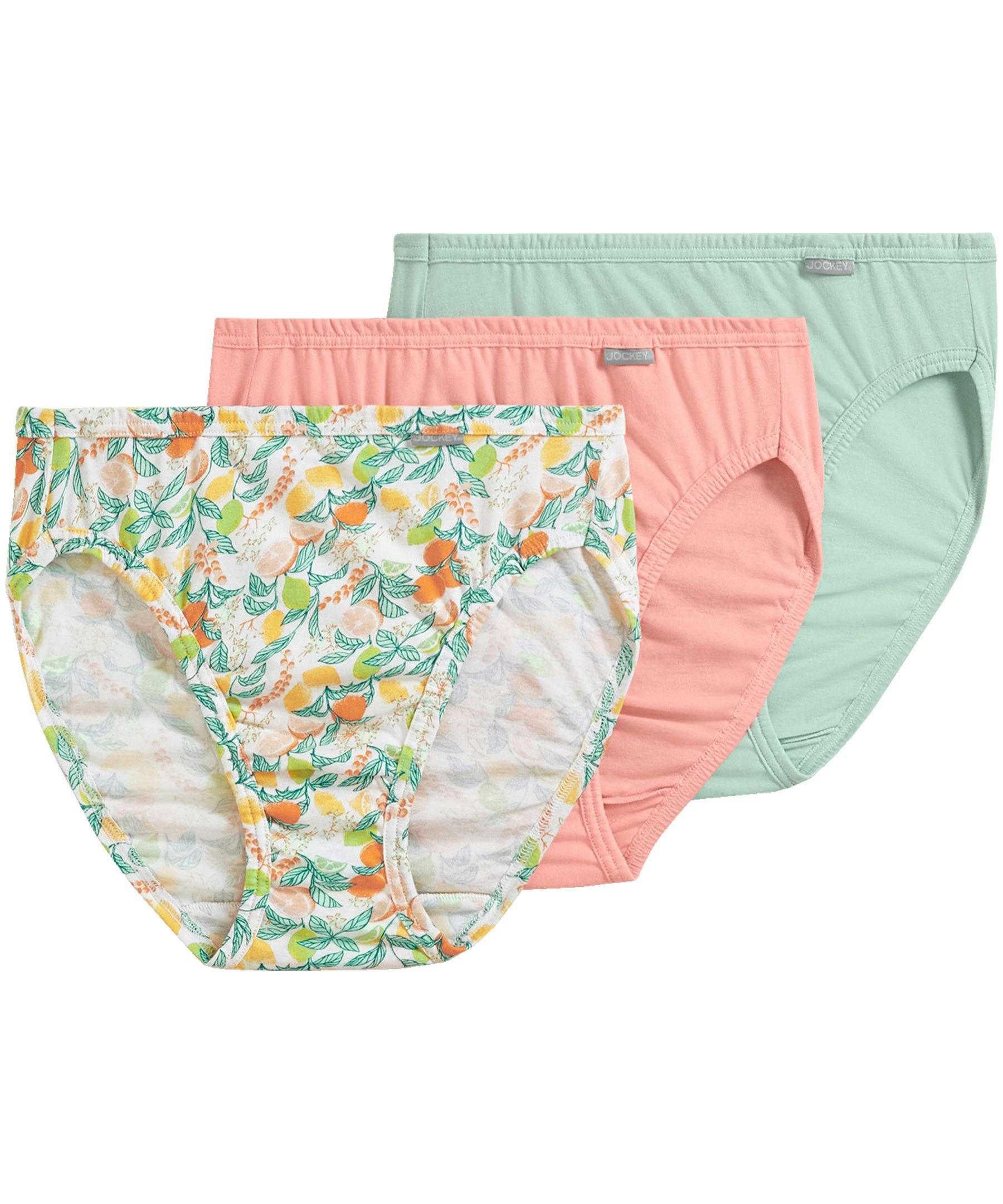 Jockey Women's 3 Pack Elance Basic Underwear French Cut Briefs