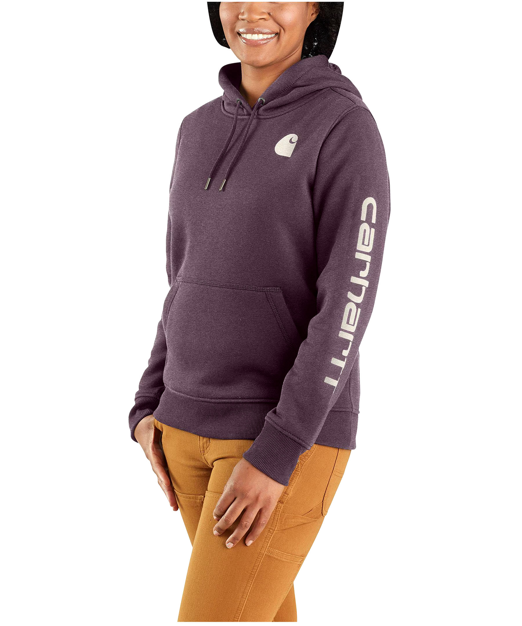 Carhartt Women's Relaxed Fit Sleeve Logo Graphic Hoodie