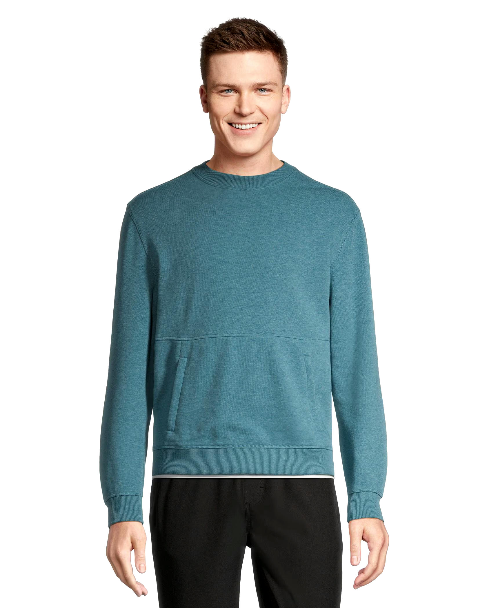 Matrix Men's Stretch Terry Kangaroo Pocket Crew Neck Shirt