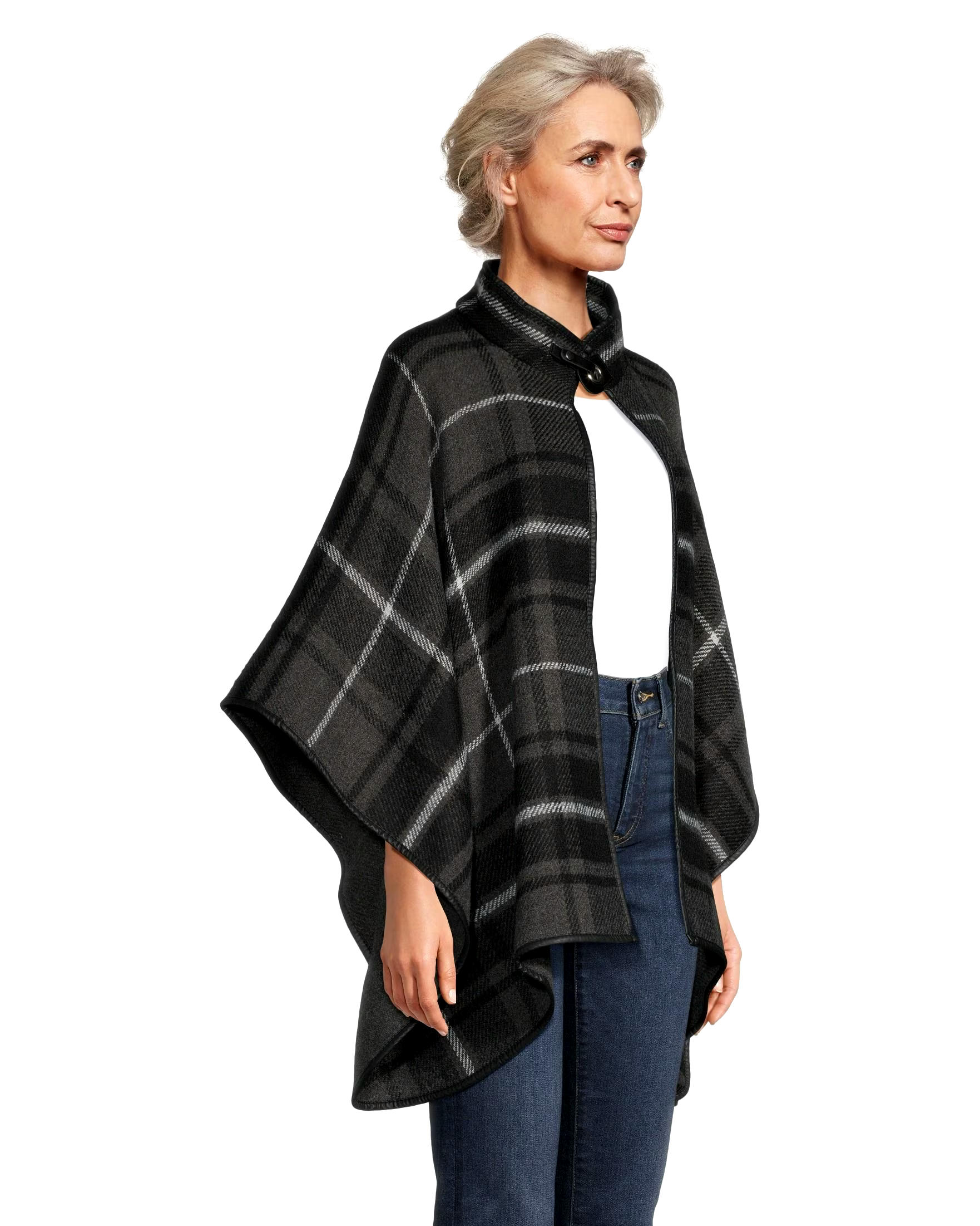 Denver Hayes Women's Cozy Plaid Ruana