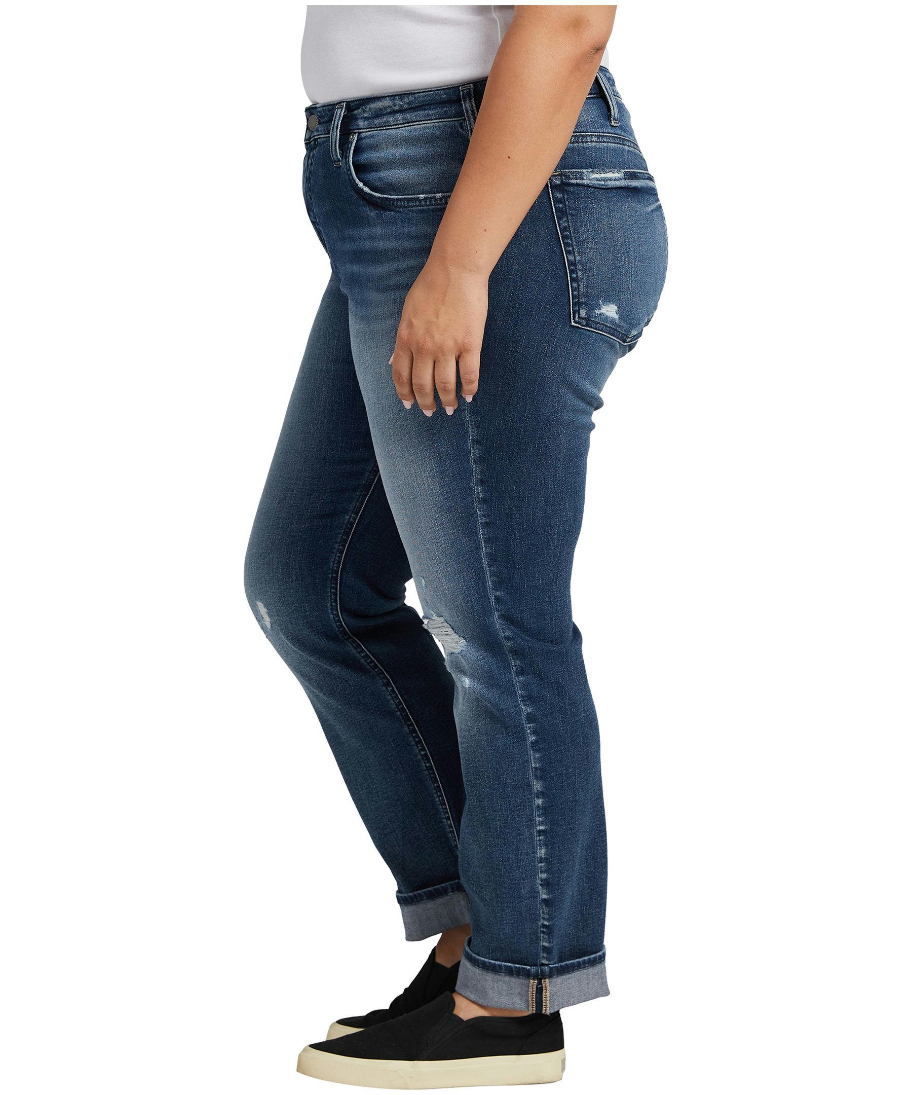 Silver Women's Beau High Rise Slim Leg Jeans Plus Size -