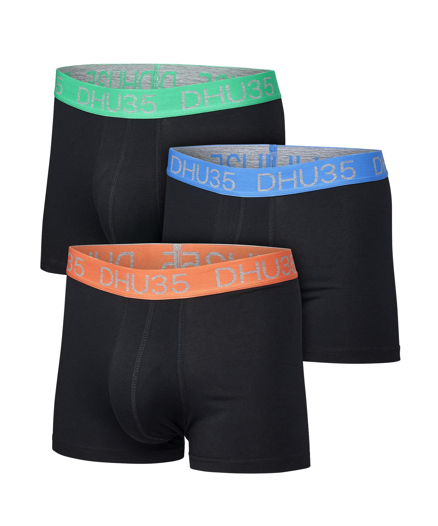 Denver Hayes Men's 3 Pack Fashion Stretch Cotton Trunk Briefs