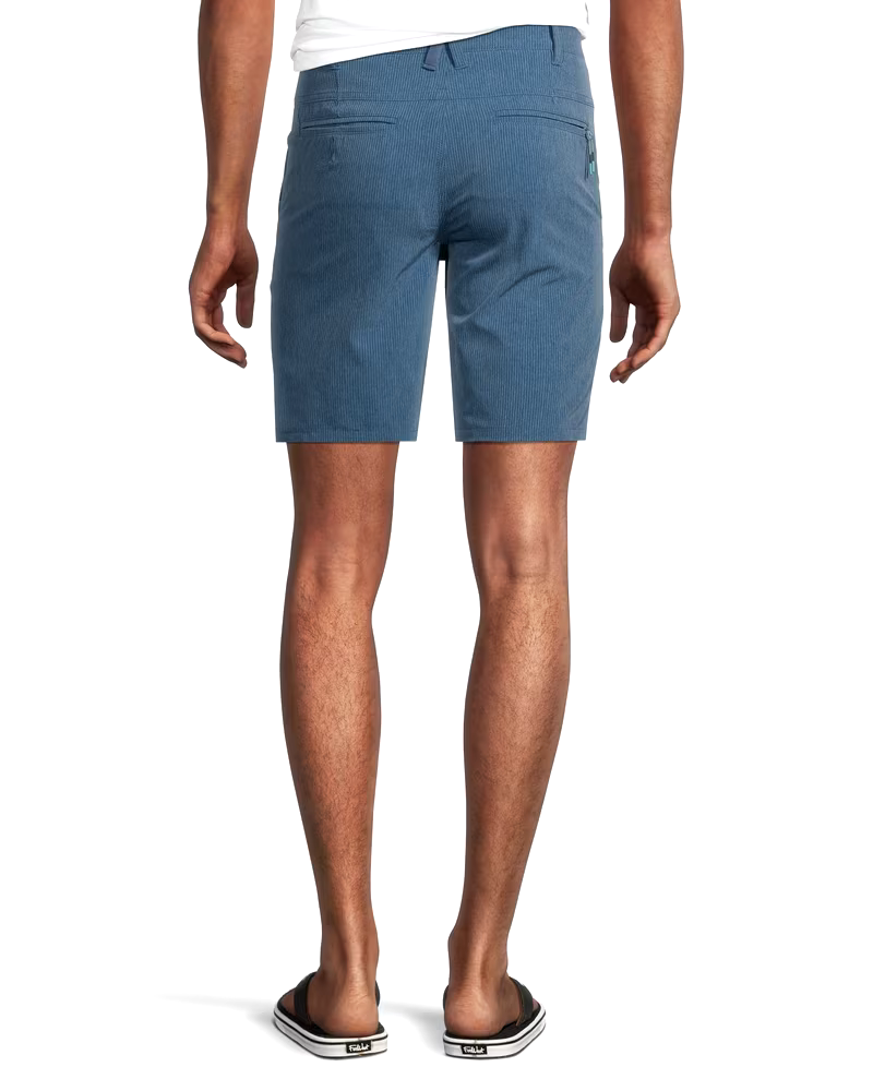 Men's Mid Rise Stretch Textured Herringbone Quick Dry Hybrid Shorts