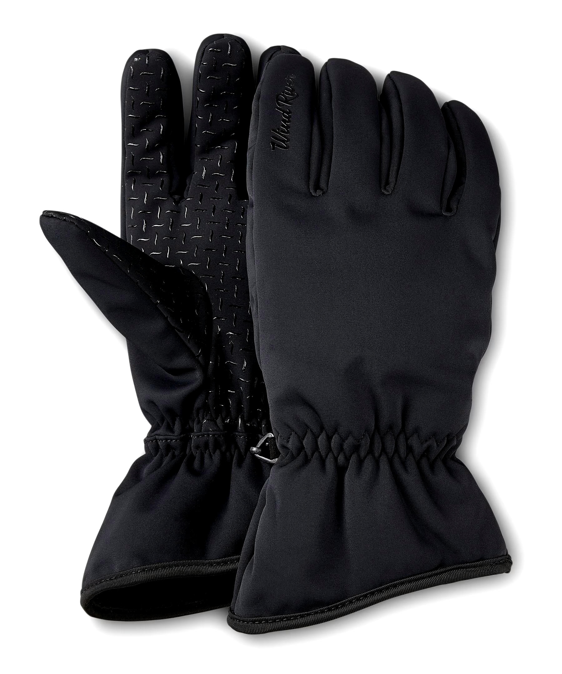 WindRiver Men's Grip Palm Softshell Gloves - Black