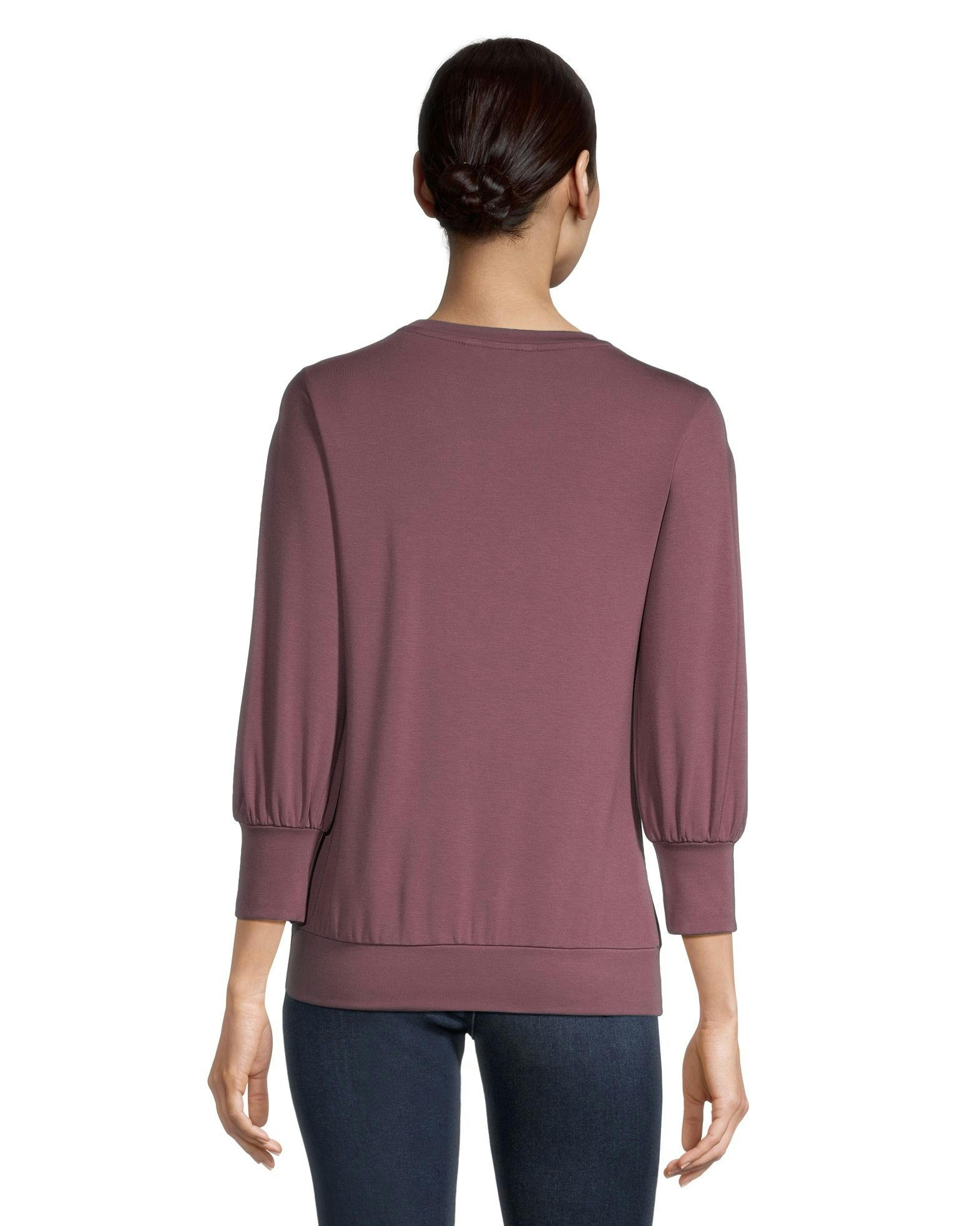 Denver Hayes Women's Semi Fitted 3/4 Length Sleeve Jersey Top