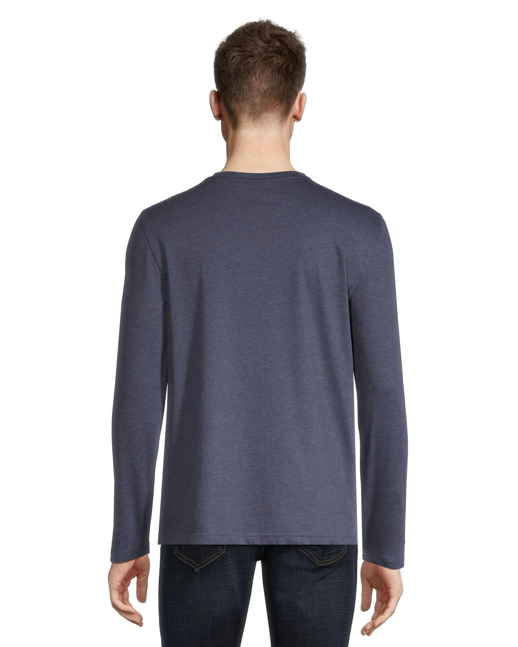 Silver Men's Long Sleeve Logo T Shirt