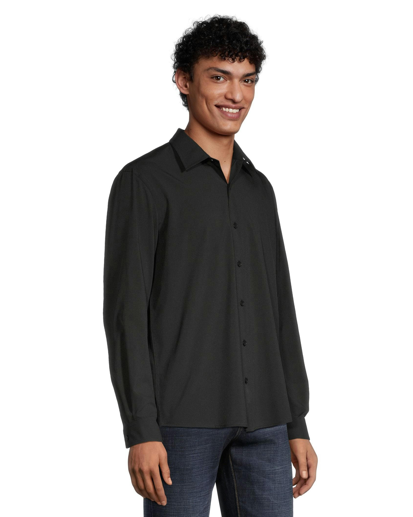 Denver Hayes Dress Hybrid 4 Way Stretch Long Sleeve Woven Shirt