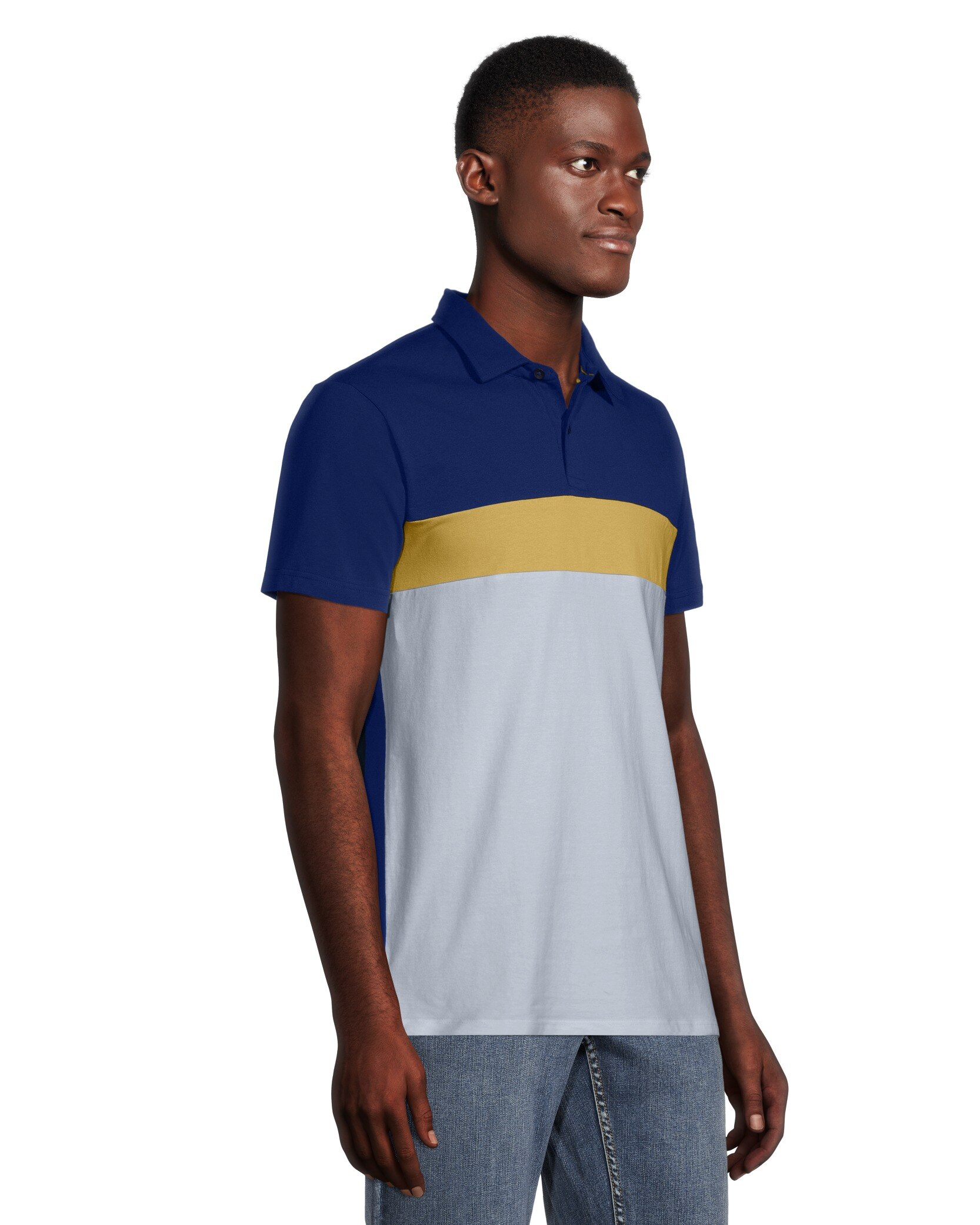 Lois Men's Fletcher Colourblock Short Sleeve Polo Shirt