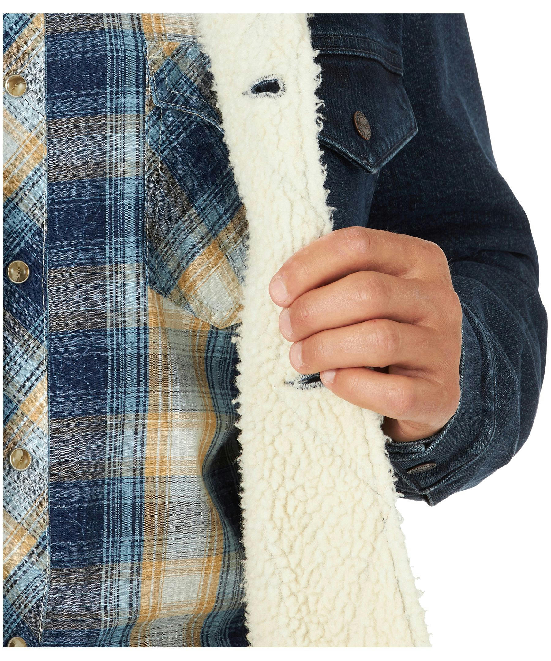 Wrangler Men's Sherpa Lined Cotton Barn Coat Jacket