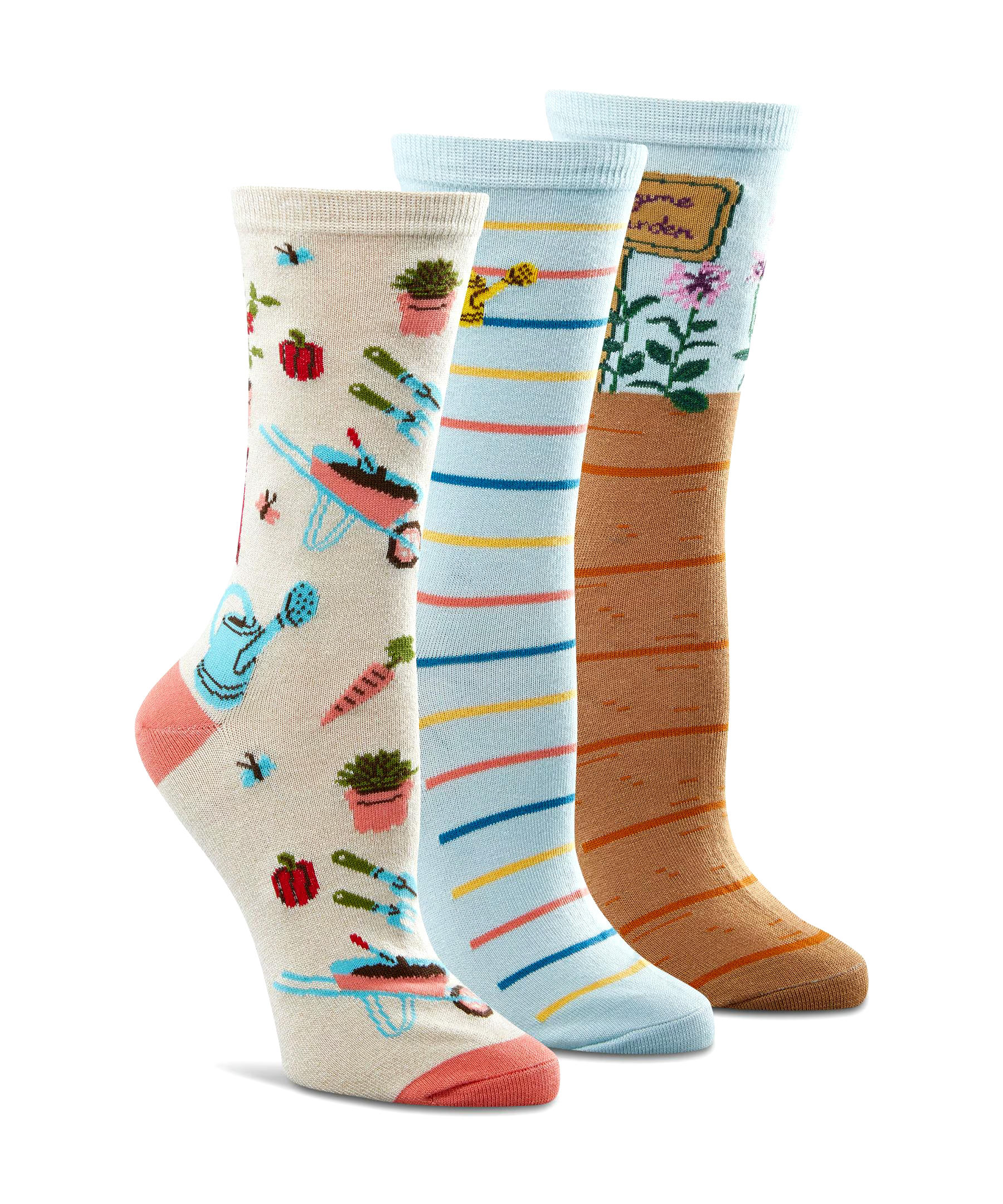 Denver Hayes Women'sCrew Cut Socks, 3 Pack