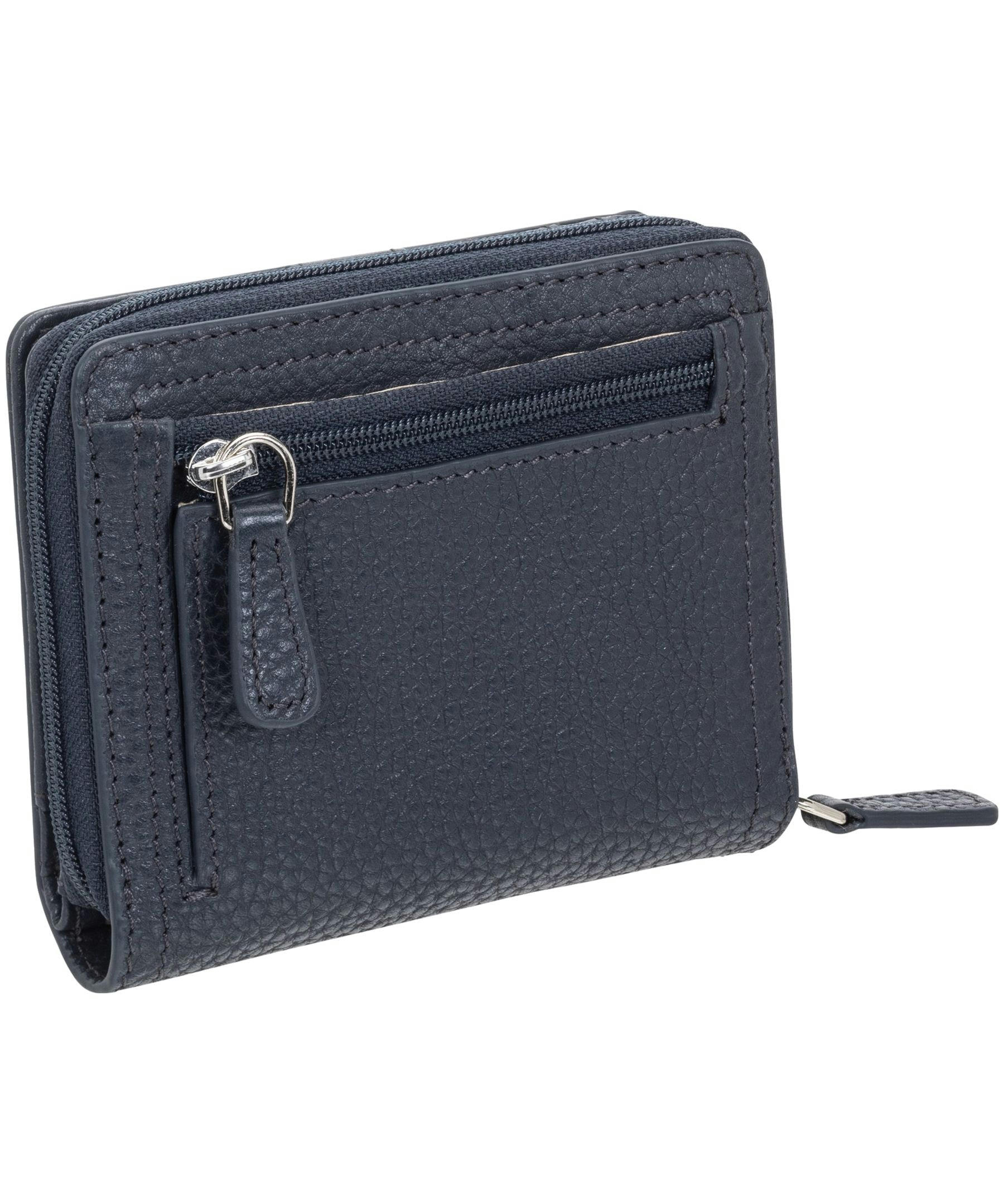 Mancini Leather Goods Women's Peblled RFID Secure Small Clutch Wallet