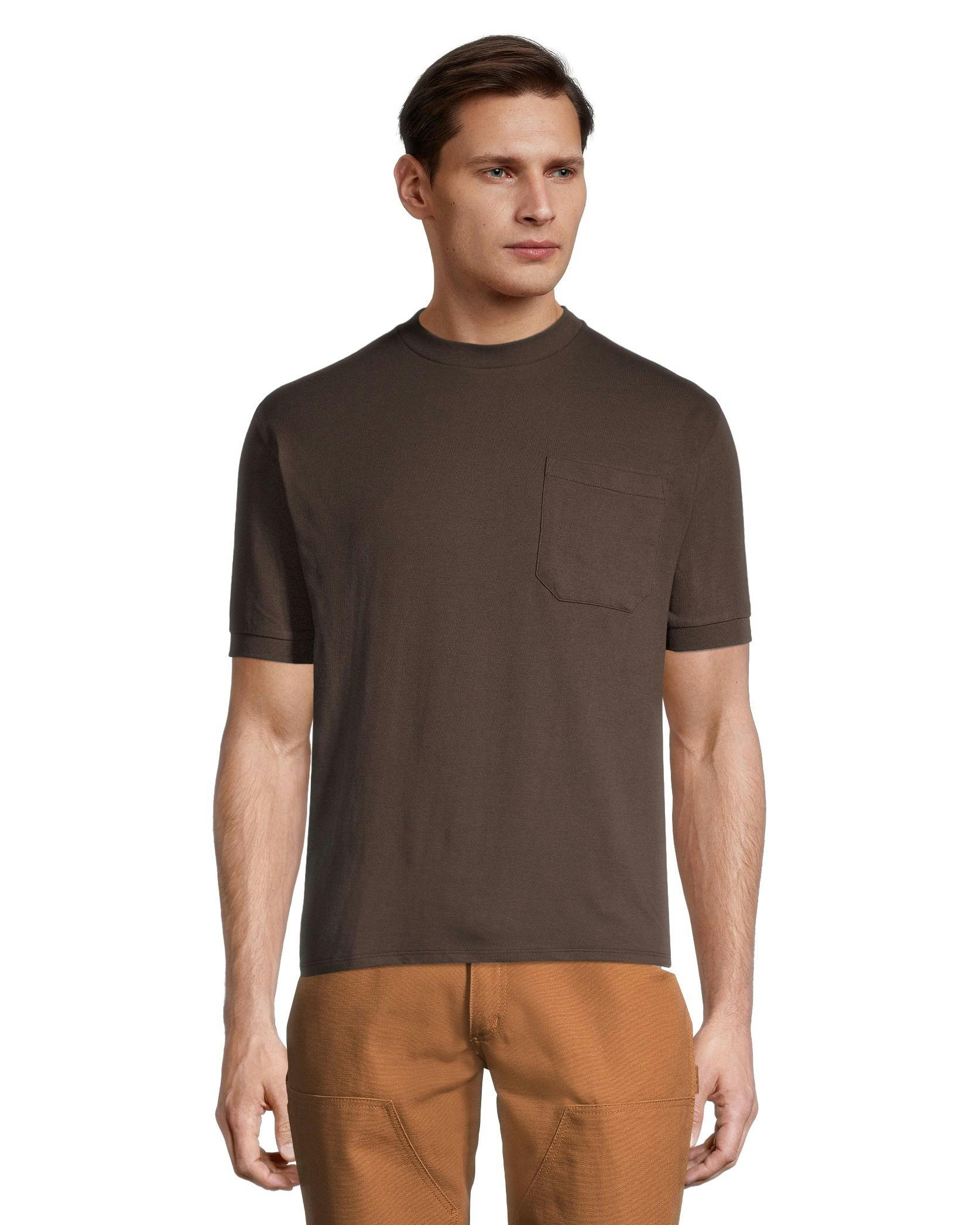 Aggressor Men's Crewneck Short Sleeve Solid Work T-Shirt With FRESHTECH