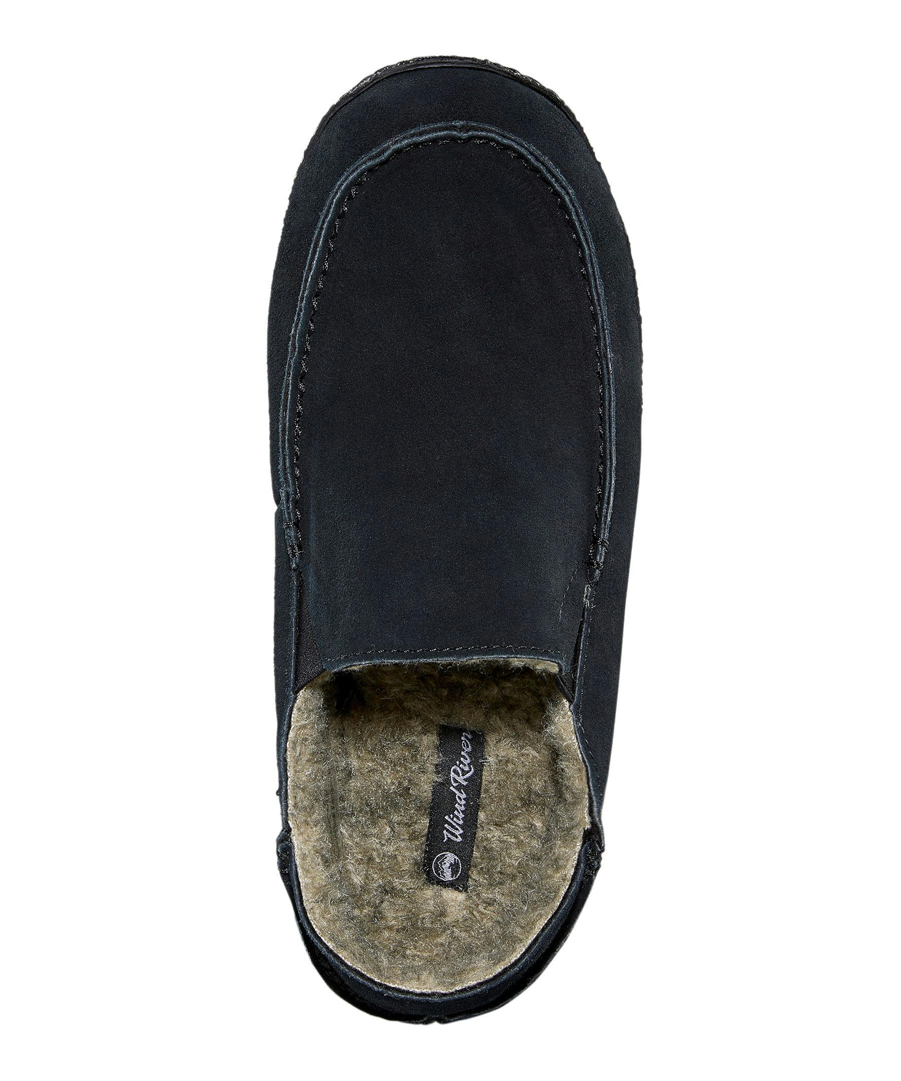 WindRiver Men's Suede Faux Fur Slippers