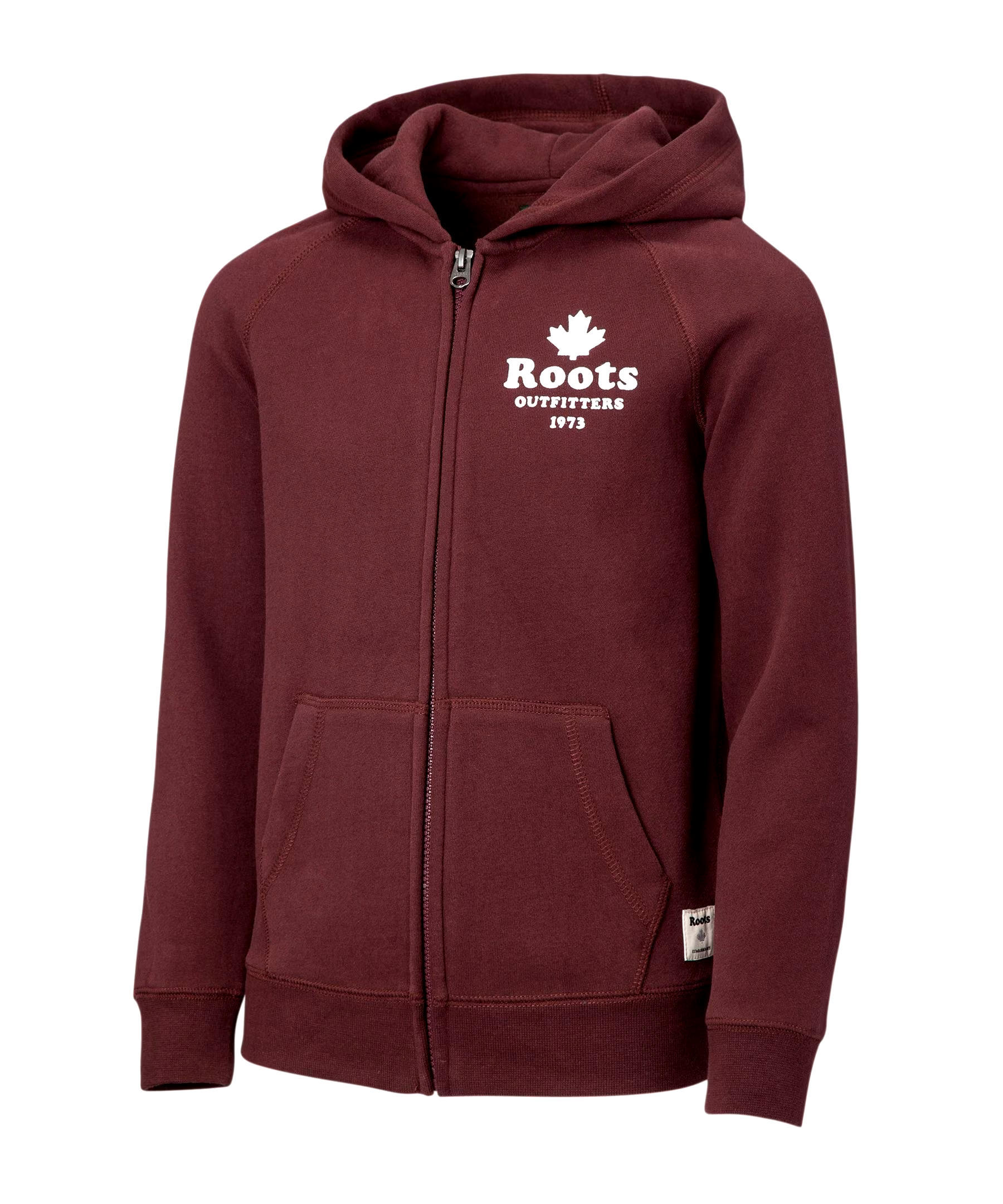 ROOTS Kids' Unisex Outfitters Full Zip Logo Hoodie