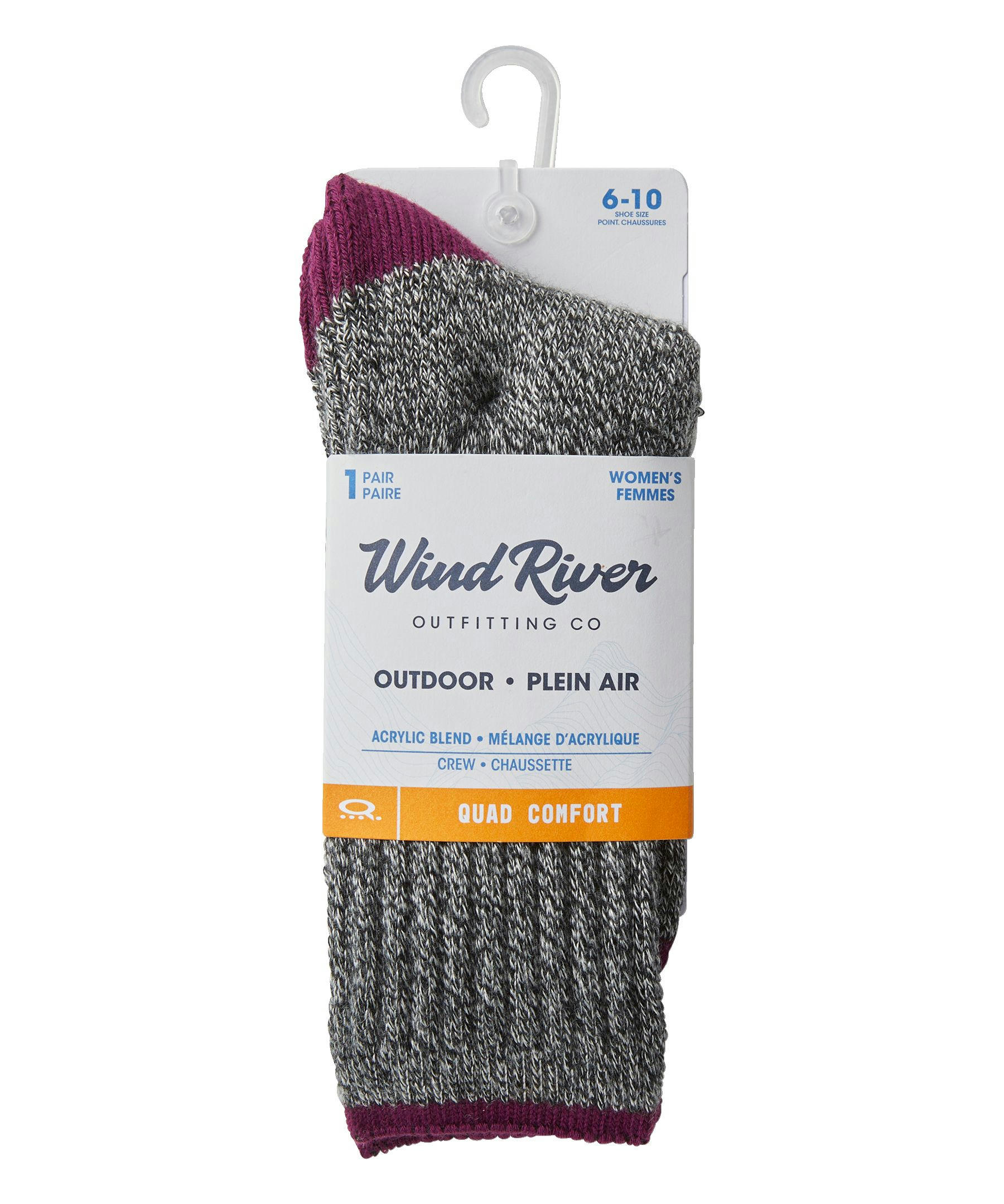 WindRiver Women's Quad Comfort Outdoor Thermal Crew Socks