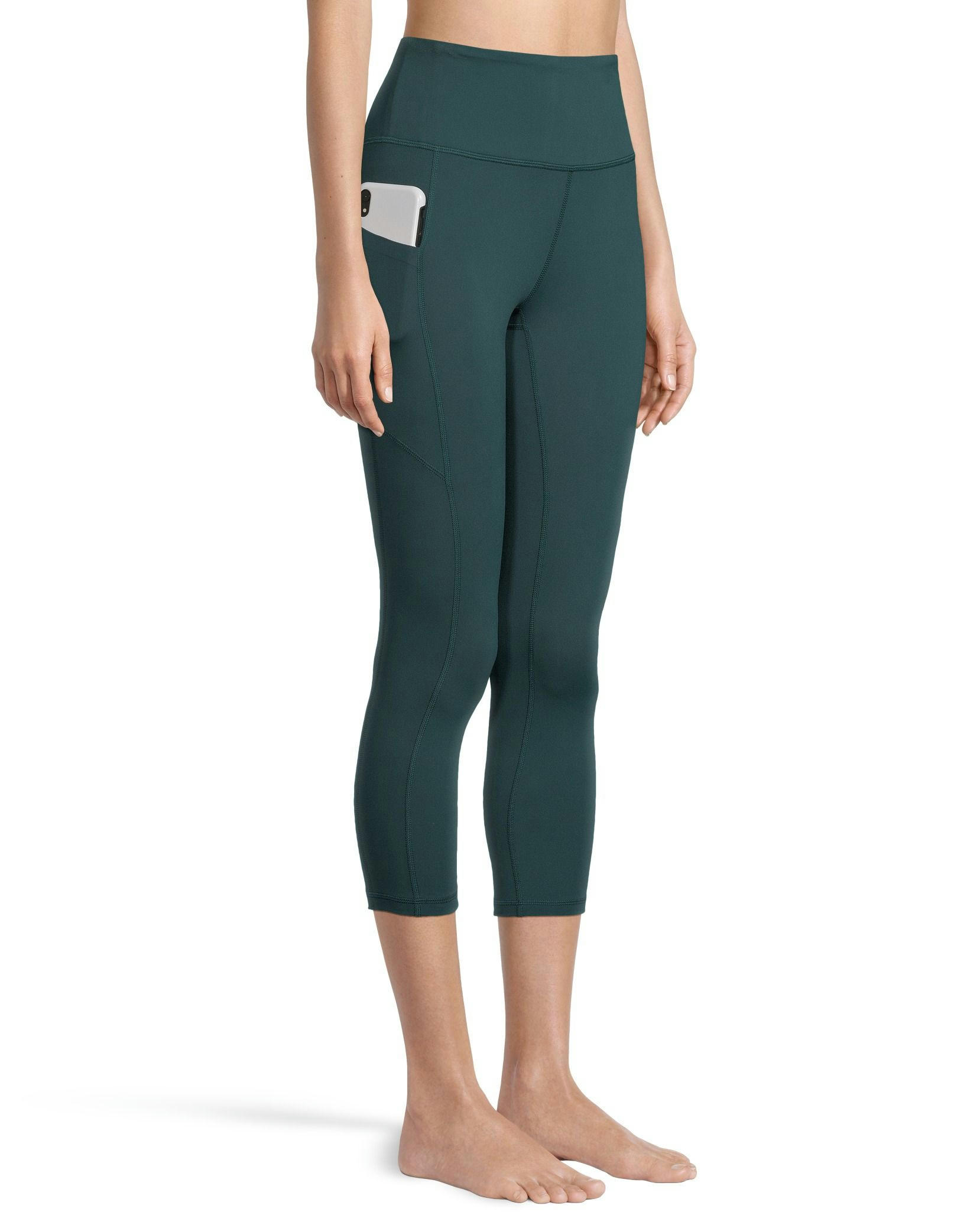 Shambhala Women's Comfort High Rise Crop Legging with Pocket