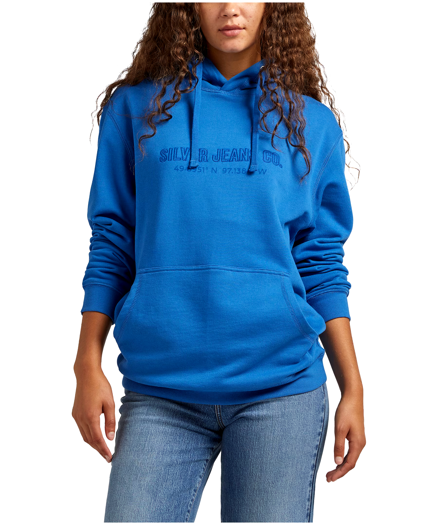 Silver Unisex Logo French Terry Hoodie Sweatershirt