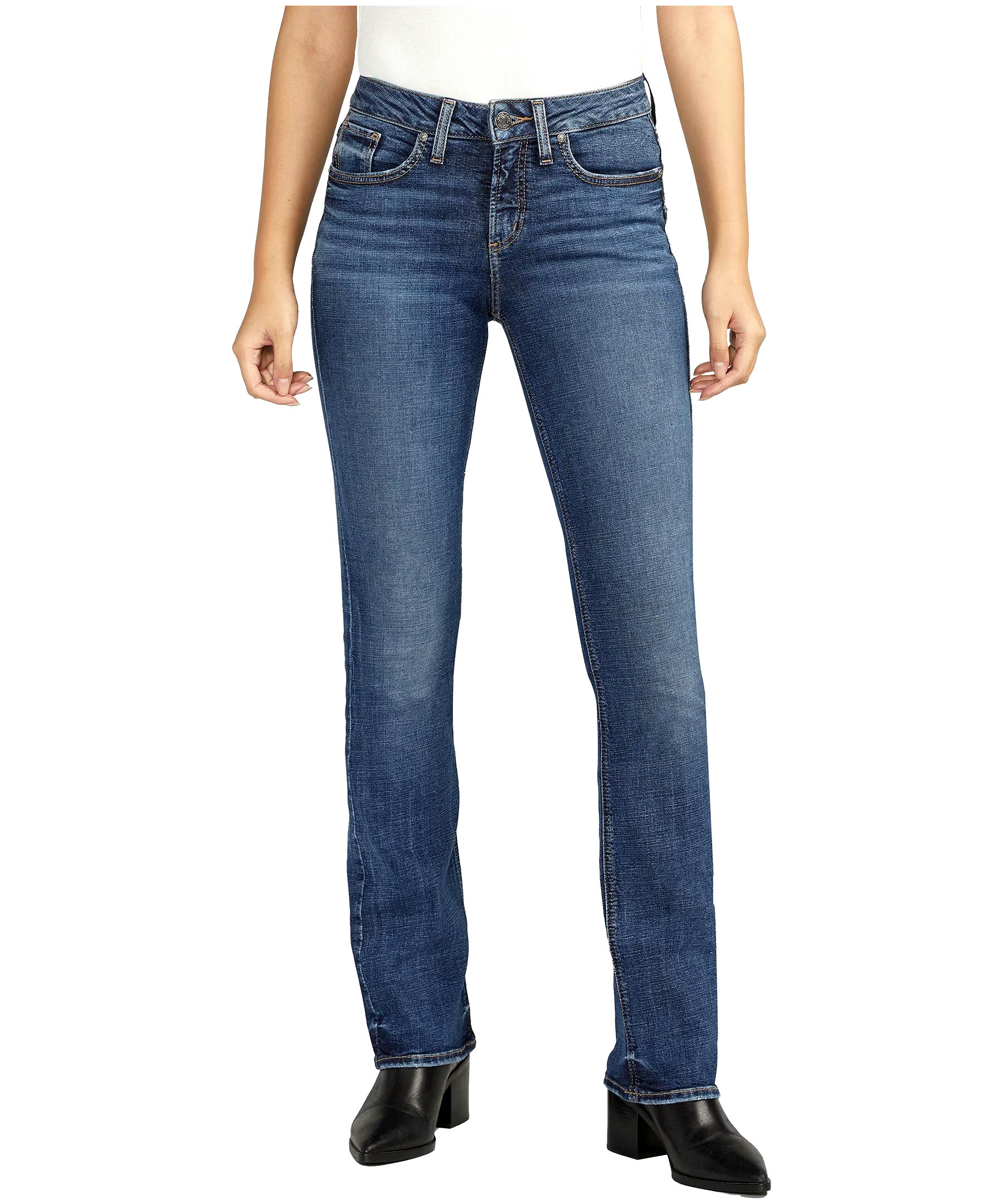 Silver Women's Suki Mid Rise Slim Leg Bootcut Jeans